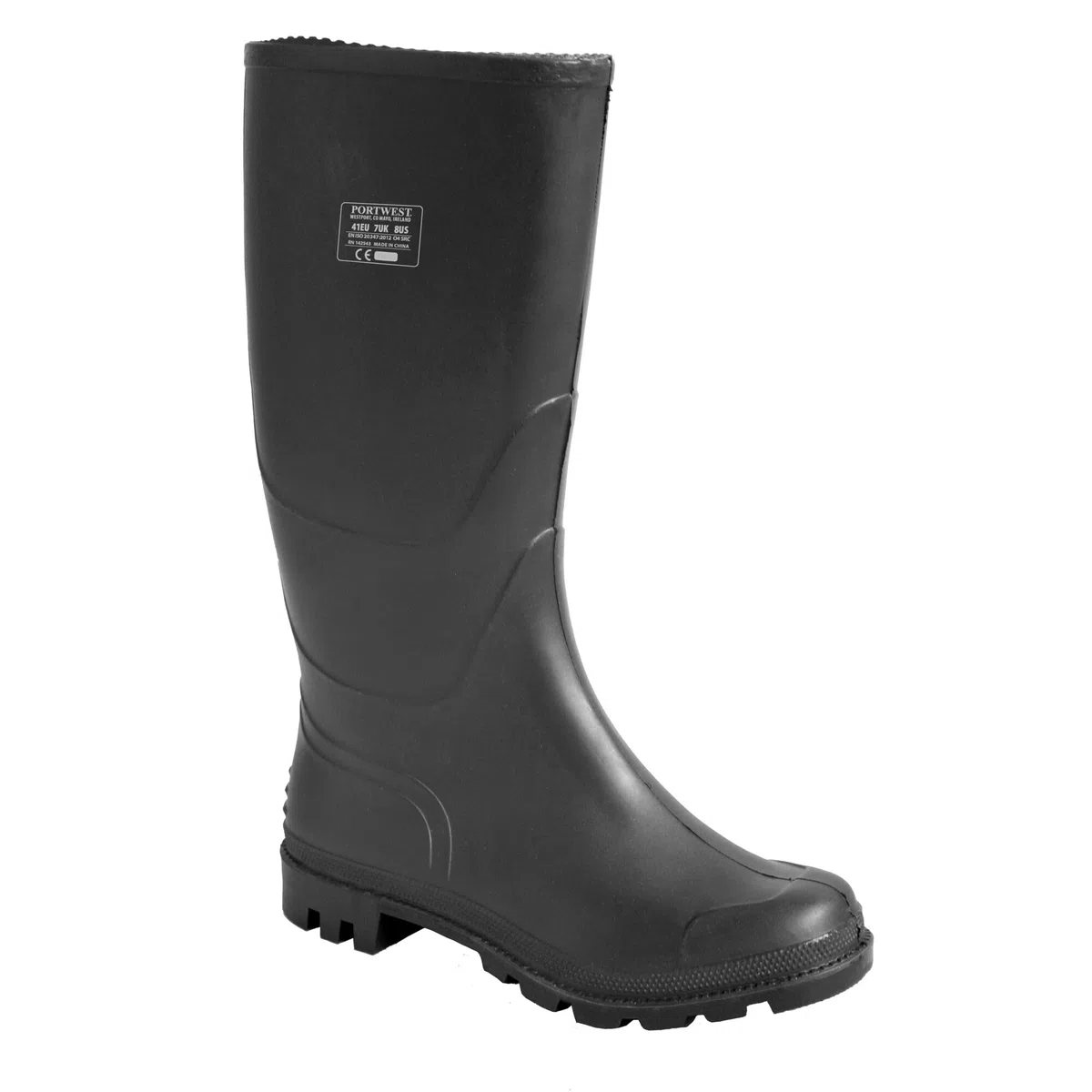 Portwest FW90 Stivali Wellington In PVC Impermeabili Per Uomo Nero, 37