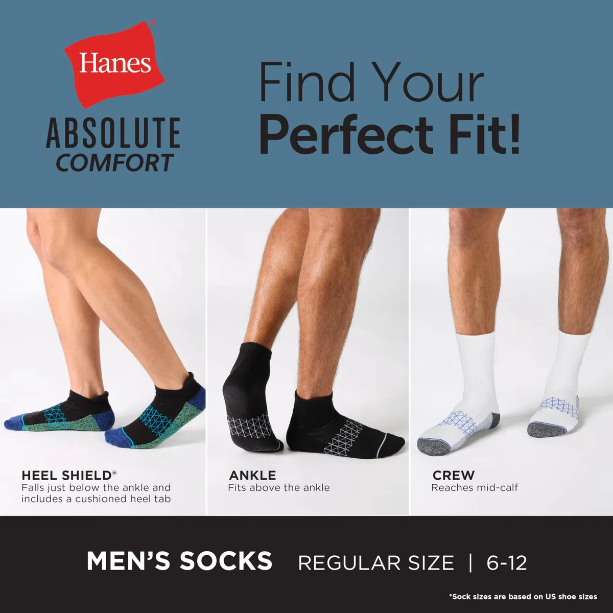 Hanes Calzini (Pacco da 4) Uomo