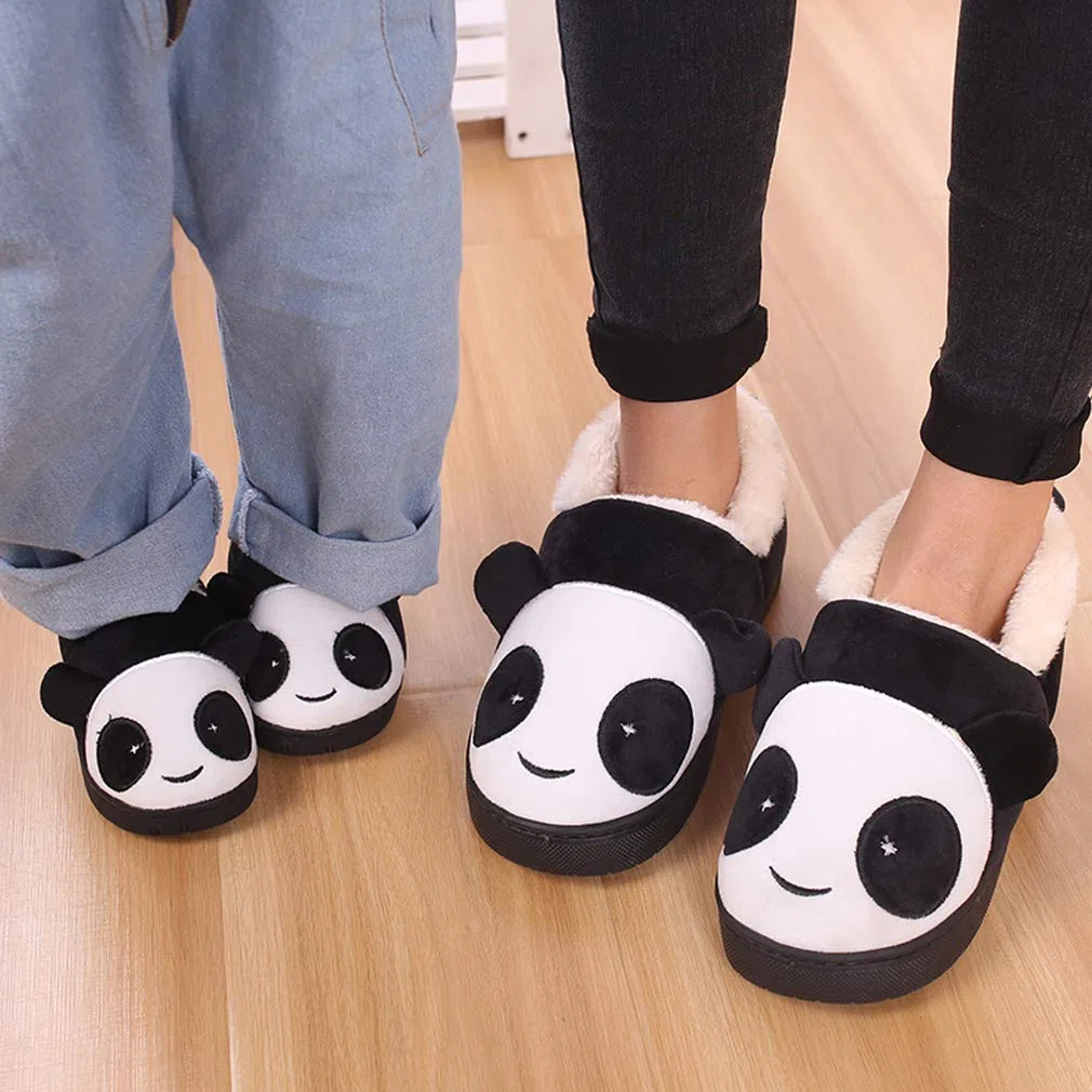KVbabby Pantofole Bambino Invernali Pantofole Ragazze Ciabatte Bambine Warm Scarpe di Cotone Antiscivolo Interne Slipper Donne Panda Comode
