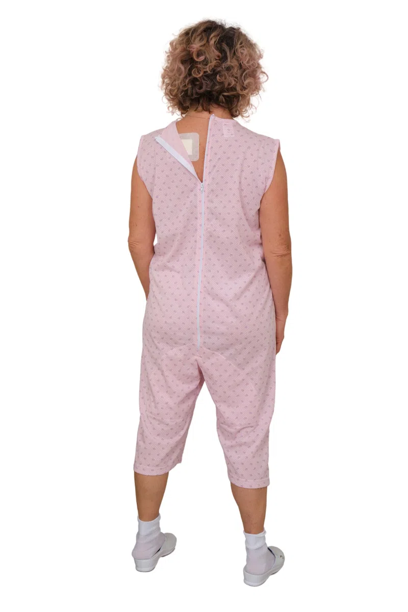 FERRUCCI COMFORT Pigiama Sanitario tutone Smanicato Estivo con Pantalone Corto - 9008/7 - Adatto agli Anziani - Realizzato in Italia
