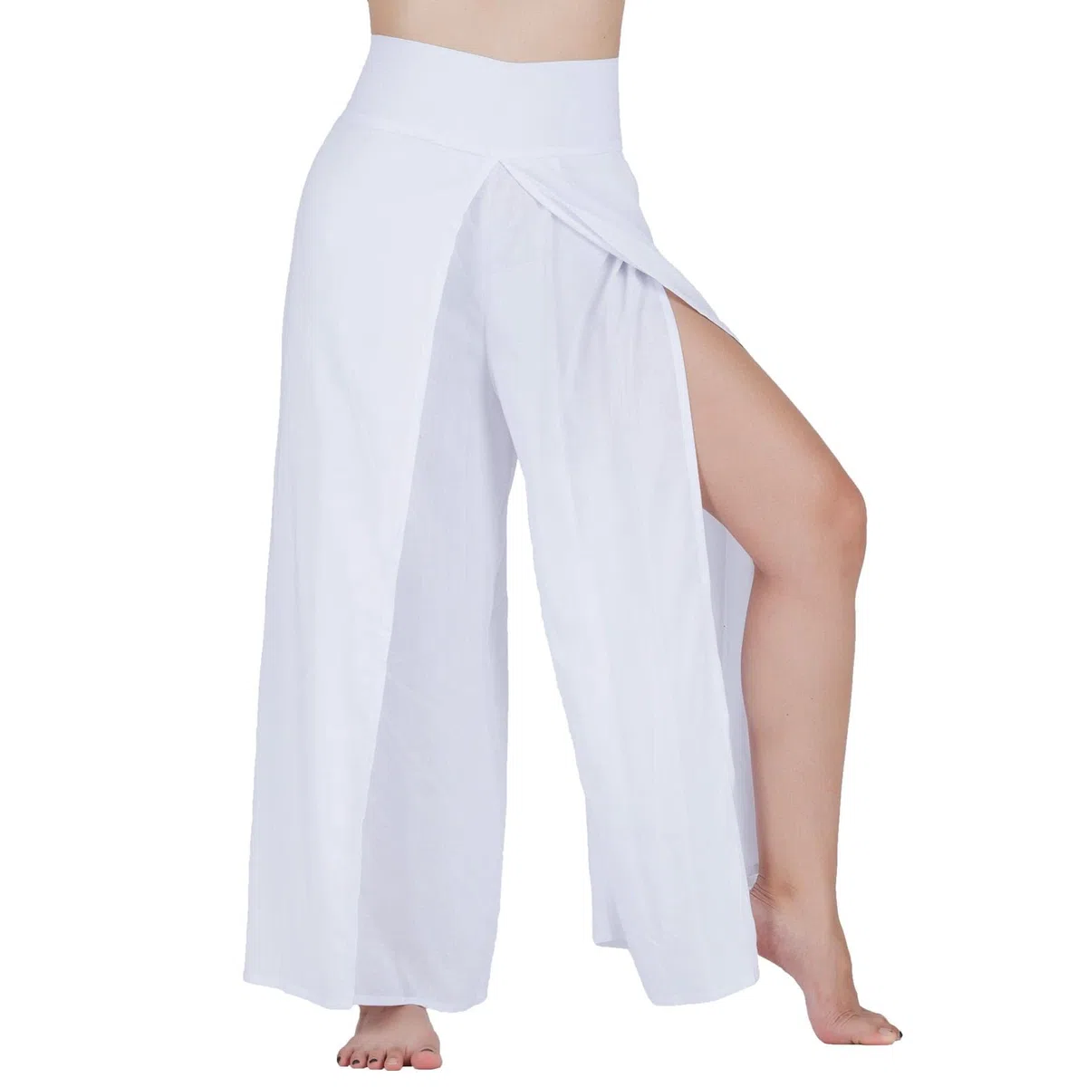 Lofbaz Palazzo con Gamba a Fessura per Donna Pantaloni Yoga maternità fluidi