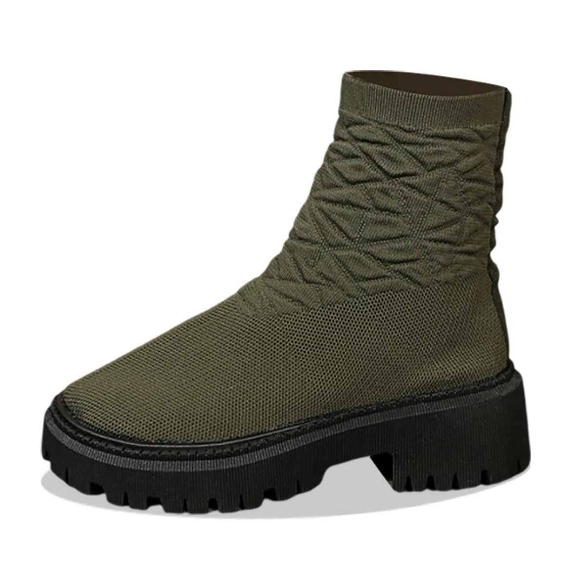 Generisch Donna Inverno British Moda Piattaforma Goffo Stivaletti Caldi Scarpe All'aperto