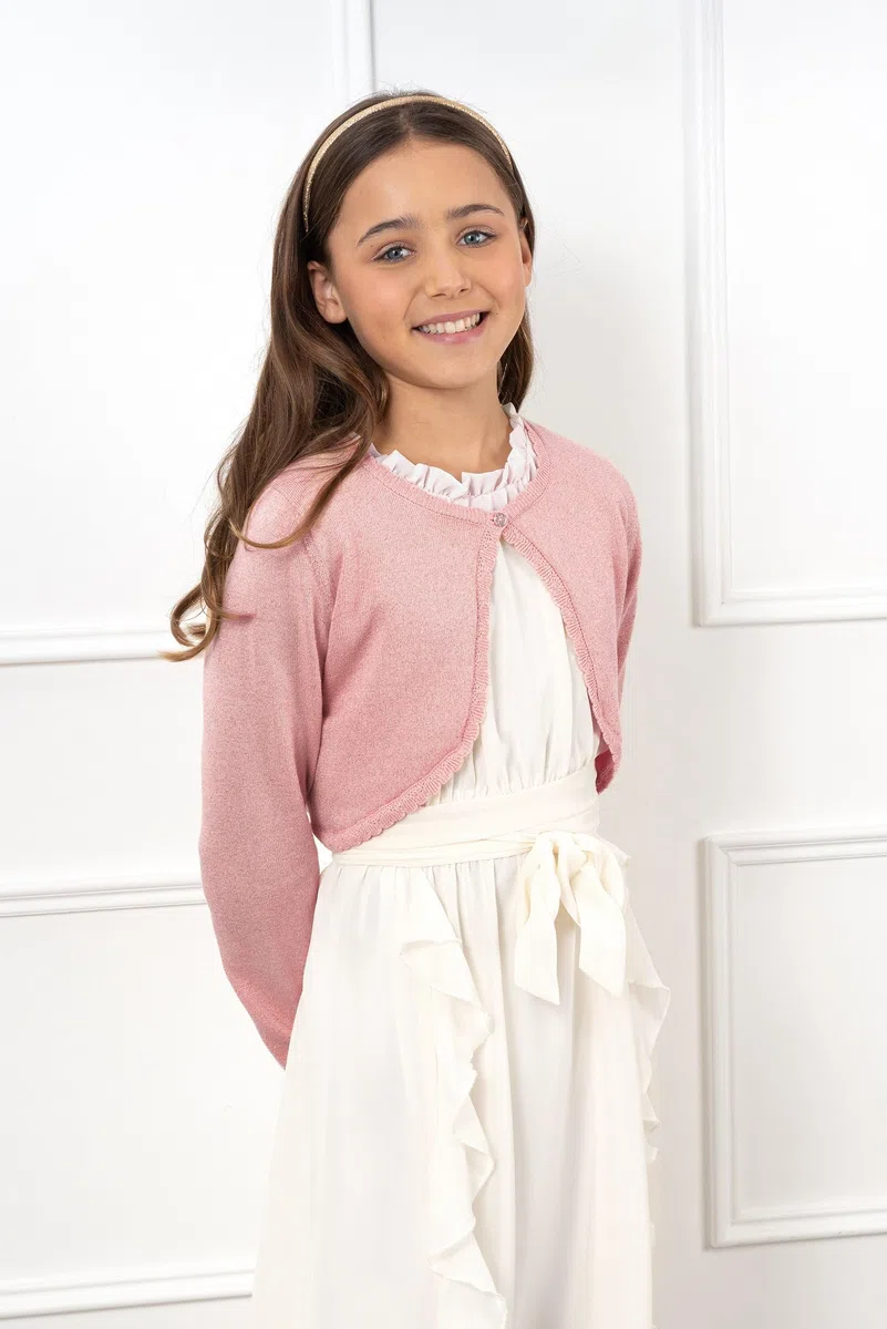 BlackButterfly Ragazze Manica Lunga Scintillante Bolero Bambini Caridgan