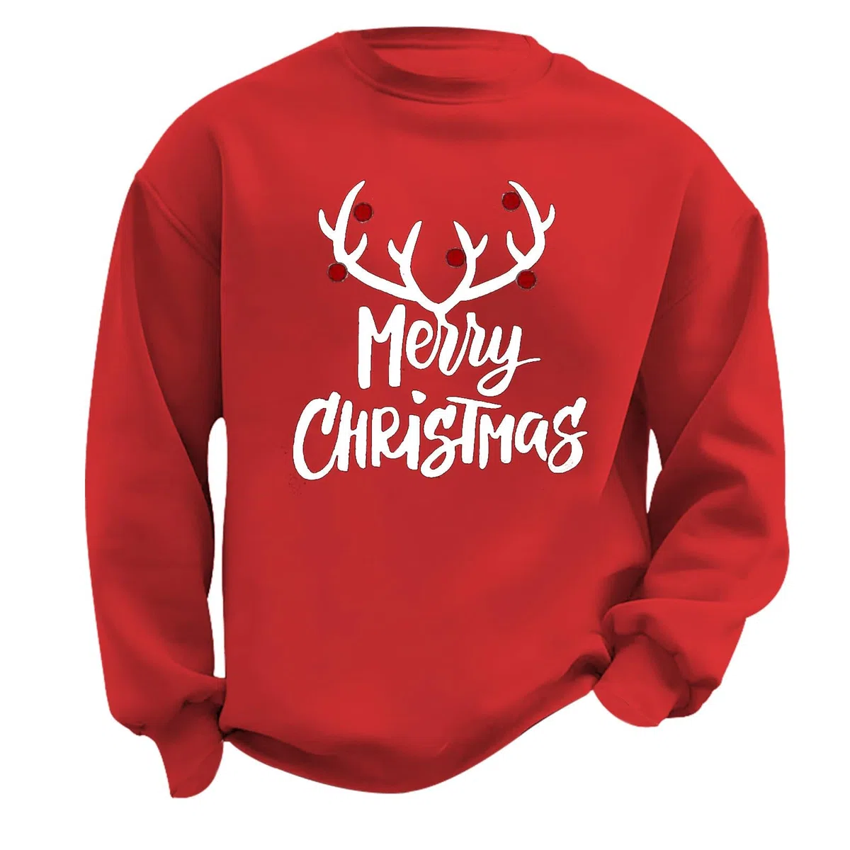 Felpa natalizia da uomo divertente renna Merry Christmas lettera stampata grafica pullover top autunno manica lunga girocollo casual maglione slipover maglioni festa top