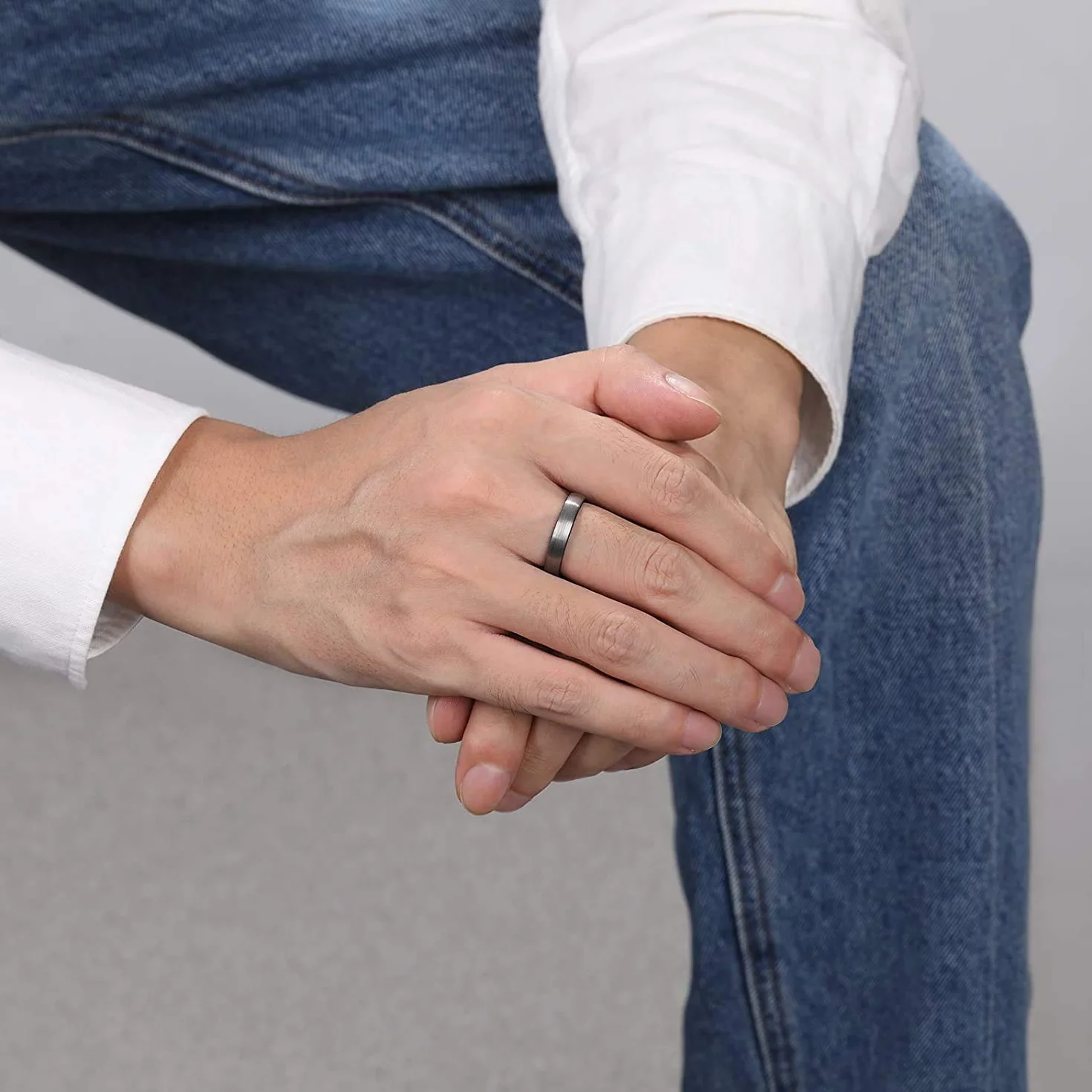 Zakk 4mm Anello da uomo e da donna tungsteno anello di fidanzamento fede nuziale anelli per partner