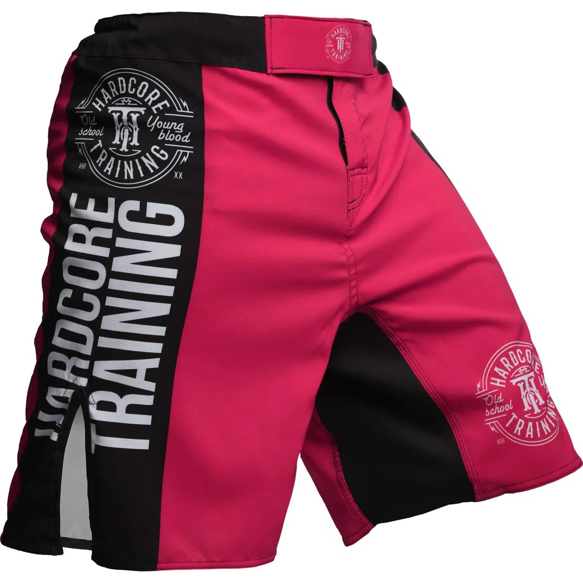 Hardcore Training Shorts da Combattimento Donne Rosa MMA Boxe Fitness Muay Thai Kickboxing Combattimento Grappling Pantaloncini Palestra Femminile Allenamento (XL, Rosa)