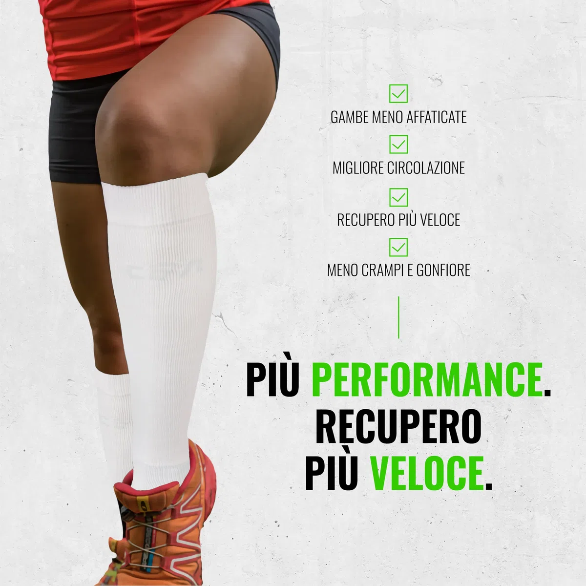 CFA V1 Calze Compressione Graduata Donna e Uomo | Calze Elastiche Sportive Per Circolazione, Vene Varicose, Gravidanza, Antitrombo, Ciclismo, Running | Made In EU FOR ATHLETES
