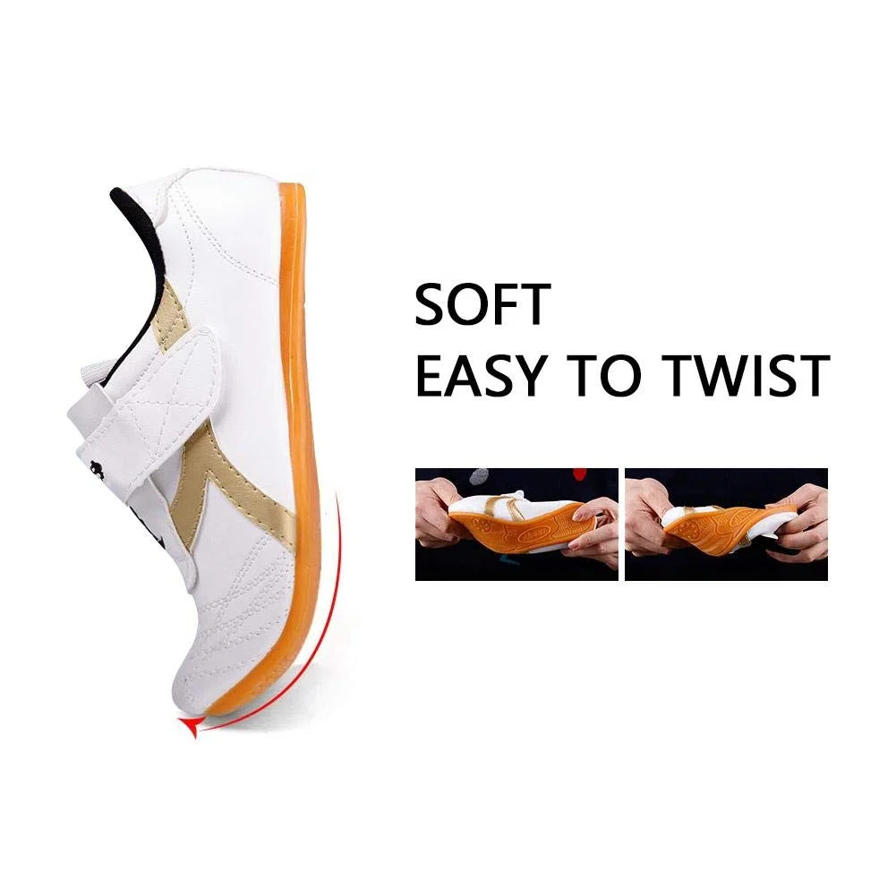 Scarpe Taekwondo Unisex, PU Suola in Pelle Morbida Taekwondo Scarpe per Ginnastica Taichi Boxe Karate Kung Fu