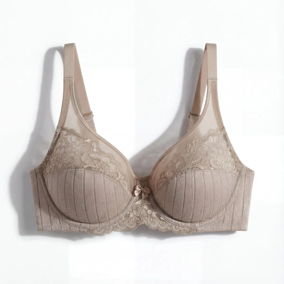 Selene, Reggiseno Contenitivo Donna in Pizzo, con Ferretto e Senza Imbottitura, Collezione Mariluz