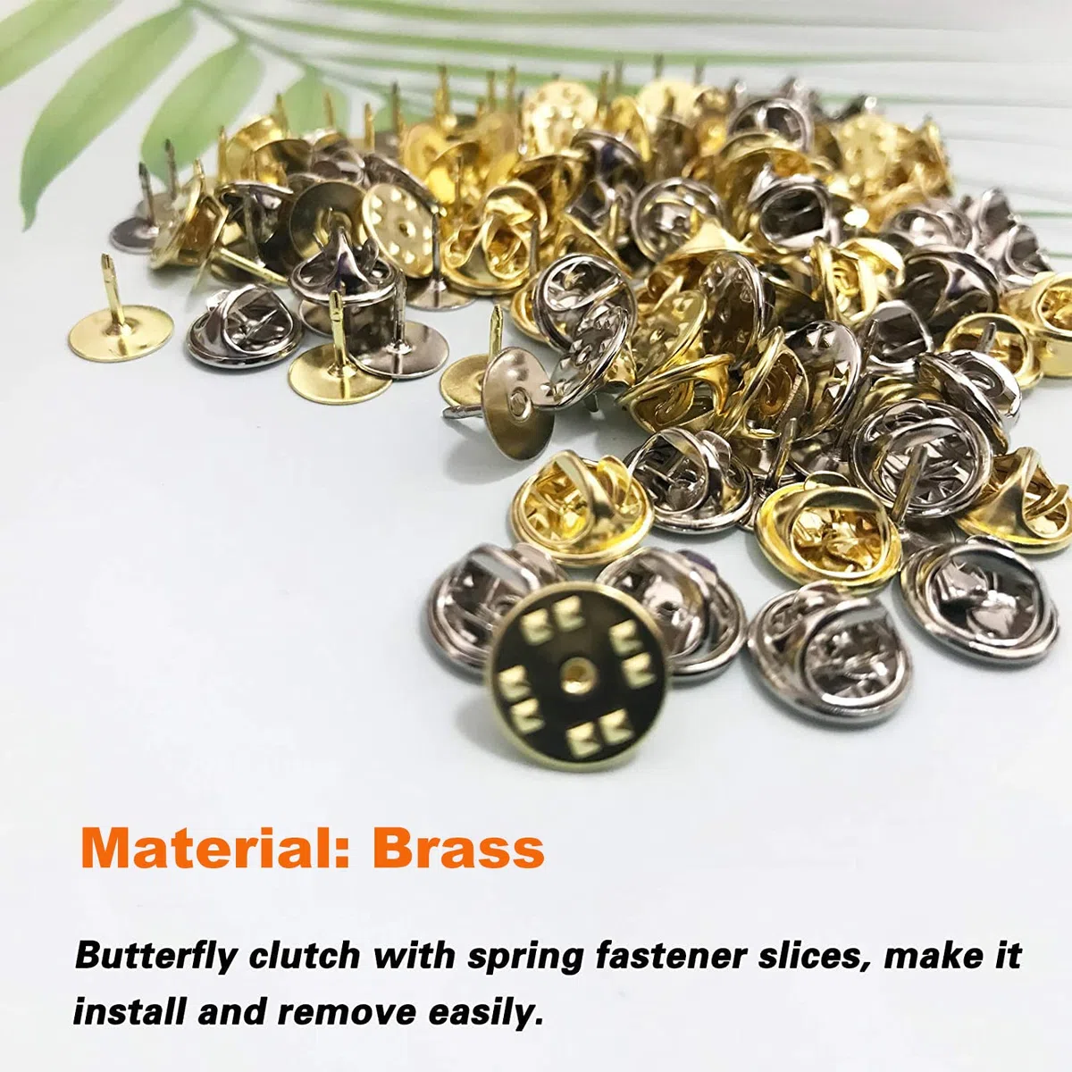 80 paia di fermacravatte con perni vuoti (10 mm x 9 mm), chiusura a farfalla, fermacravatta di ricambio per etichette, spille, artigianato, creazione di gioielli, colore argento