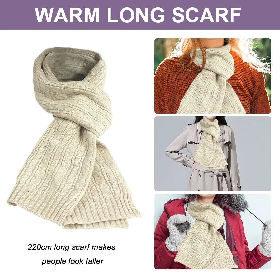 Warmiehomy Set Inverno per Donne, 3 Pezzi Set di Sciarpa Guanti Cappelli, Berretto Cappello Maglia con Sciarpa Berretti in Maglia Guanti e Manopole Sciarpe e Stole, Morbidi e Caldi