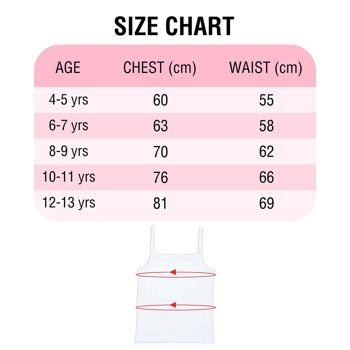The Essentials Wardrobe Canottiere da bambina senza maniche, 100% cotone, taglia 4-13 anni, confezione da 5