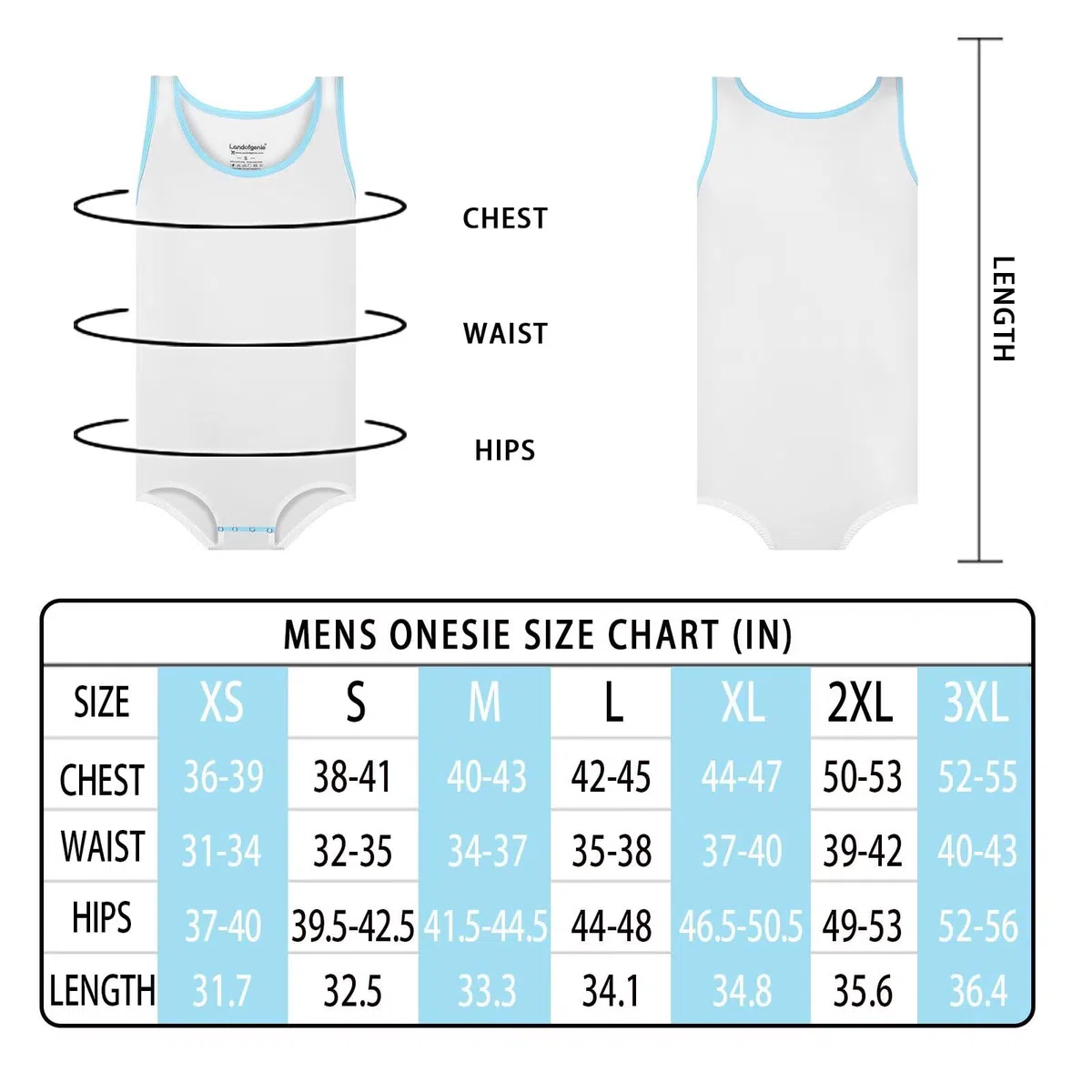 Landofgenie One Piece Pigiama Uomini Senza Maniche Gilet Cotone Onesie Romper per Adulti