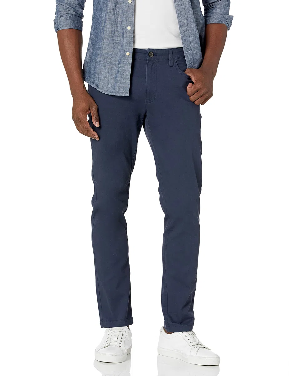 Amazon Essentials Pantaloni Chino Elasticizzati Comodi a 5 tasche, Vestibilità Skinny Uomo