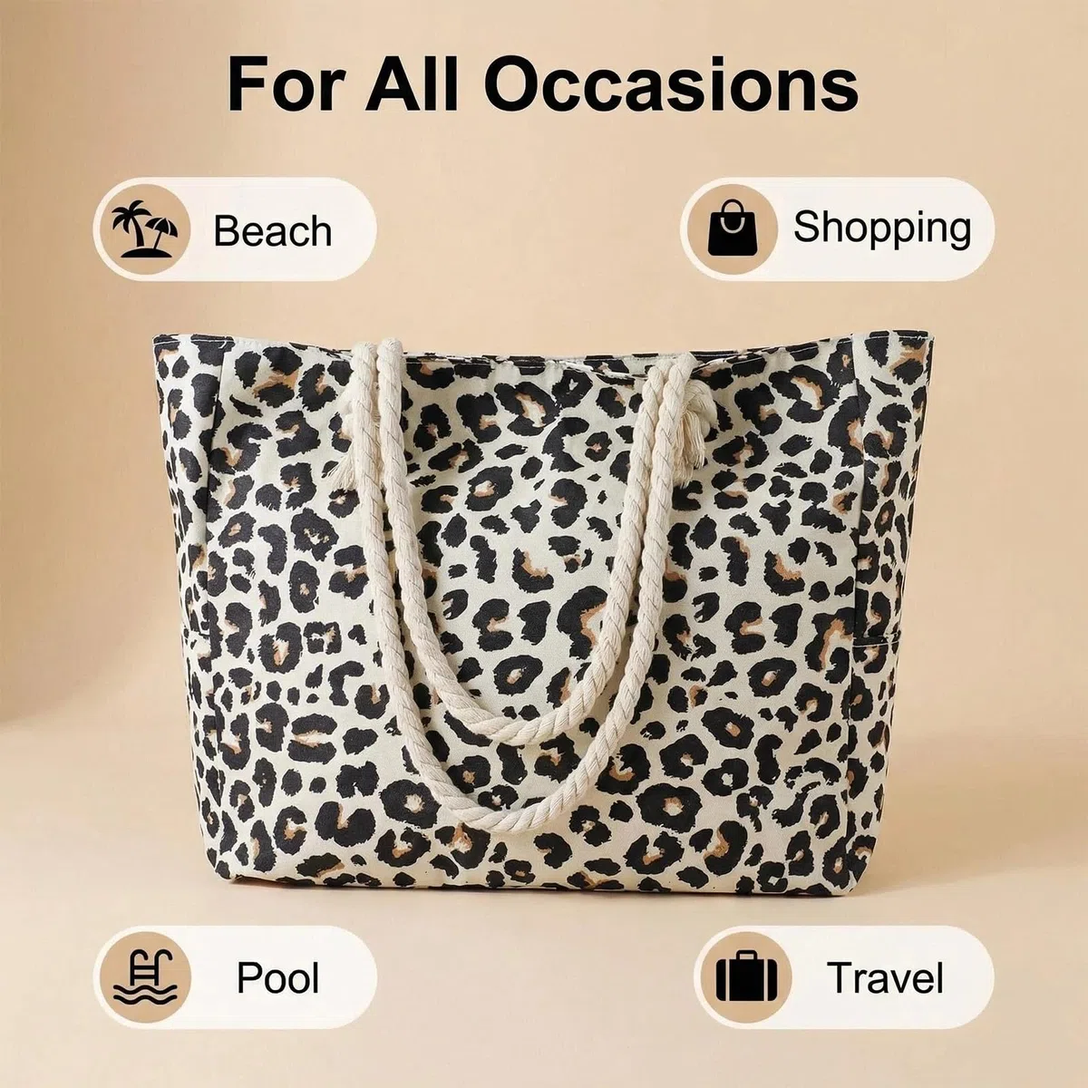 JSTHHTT Borsa da Spiaggia, Borsa Mare Donna, Borsa Spiaggia Grande XXL Famiglia, Borsa Mare, Borsa Spalla Shopper Bag, per Viaggio, Vacanza, Piscina, Shopping e Uso Quotidiano