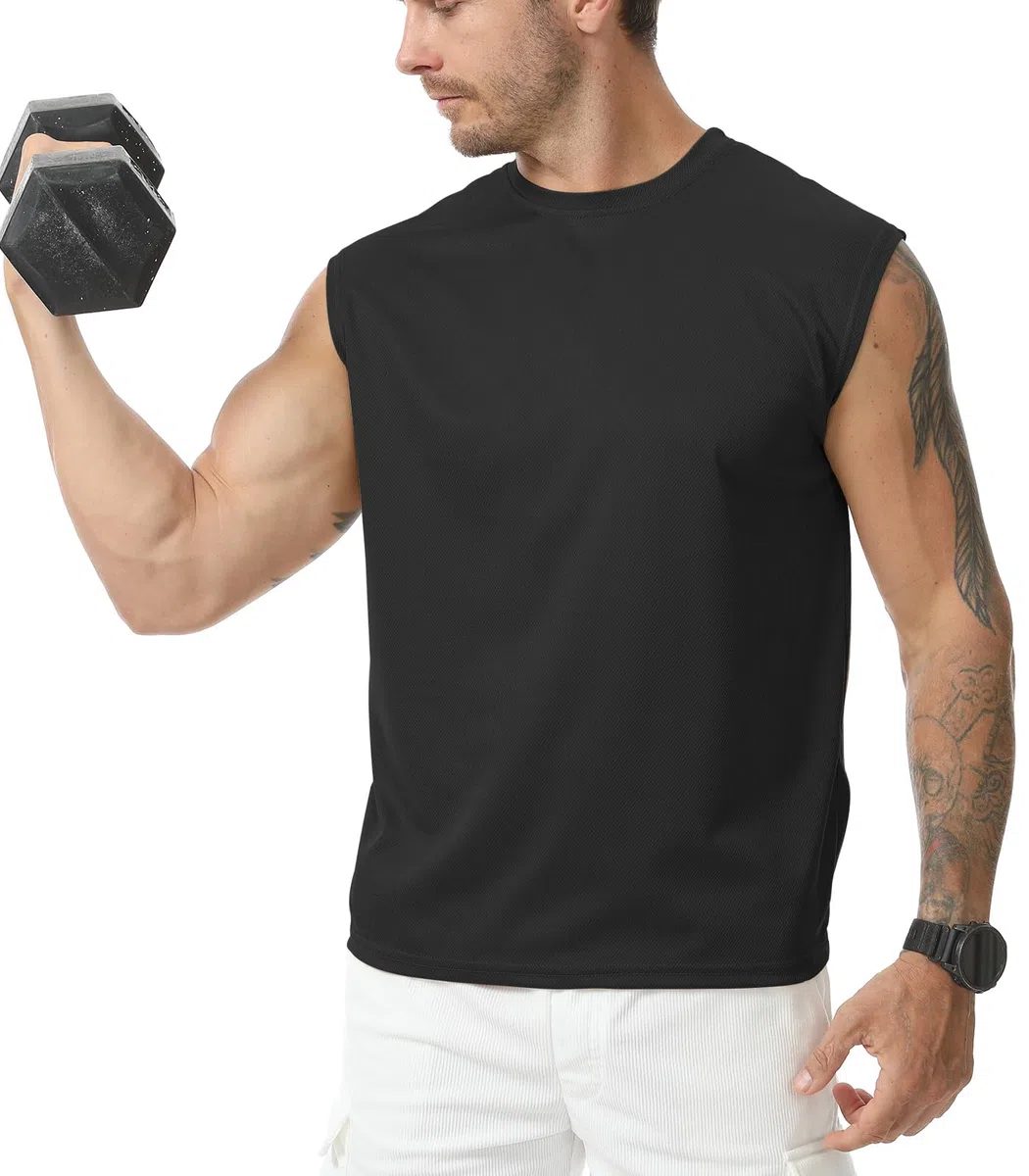 Suwangi 3 Pezzi Canotte da Uomo Sportiva Palestra Canotte Senza Maniche Allenamento Running Bodybuilding Smanicato