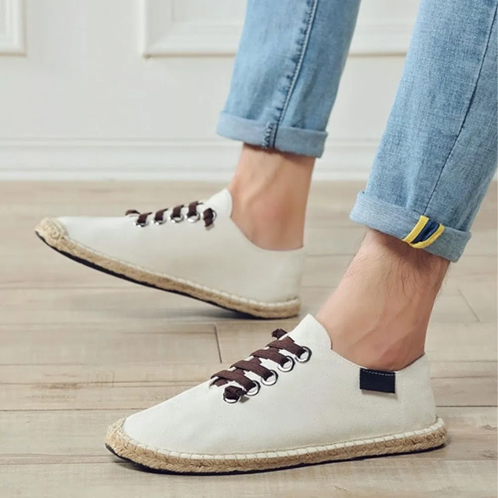 M&Catree Uomo Casuale Loafers Tinta Unita Espadrillas Basse Scarpe Slip On Flats