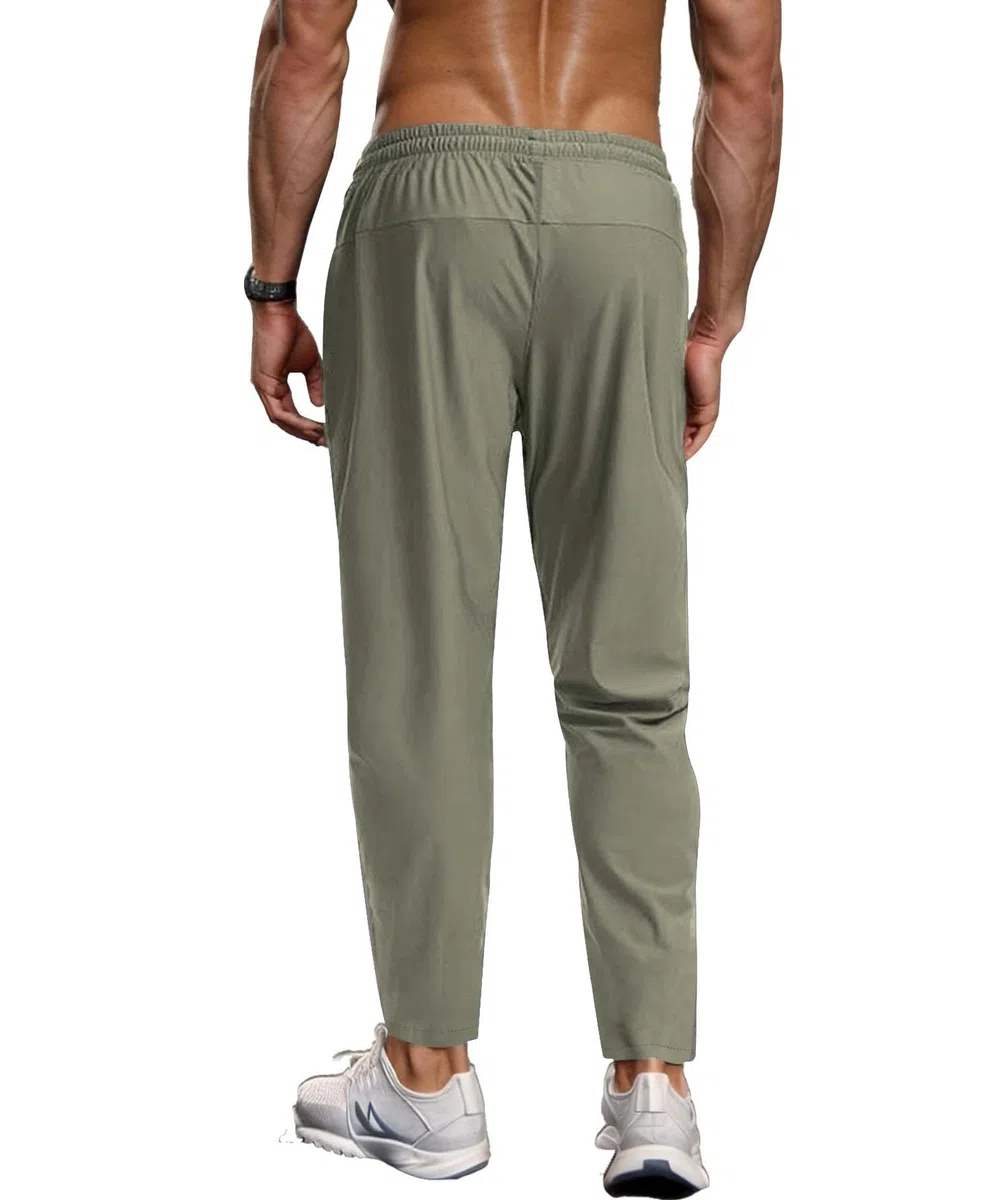 Hidkat Pantaloni da trekking da uomo, ad asciugatura rapida, leggeri, pantaloni da pesca all'aperto, resistenti all'acqua, con tasche con cerniera