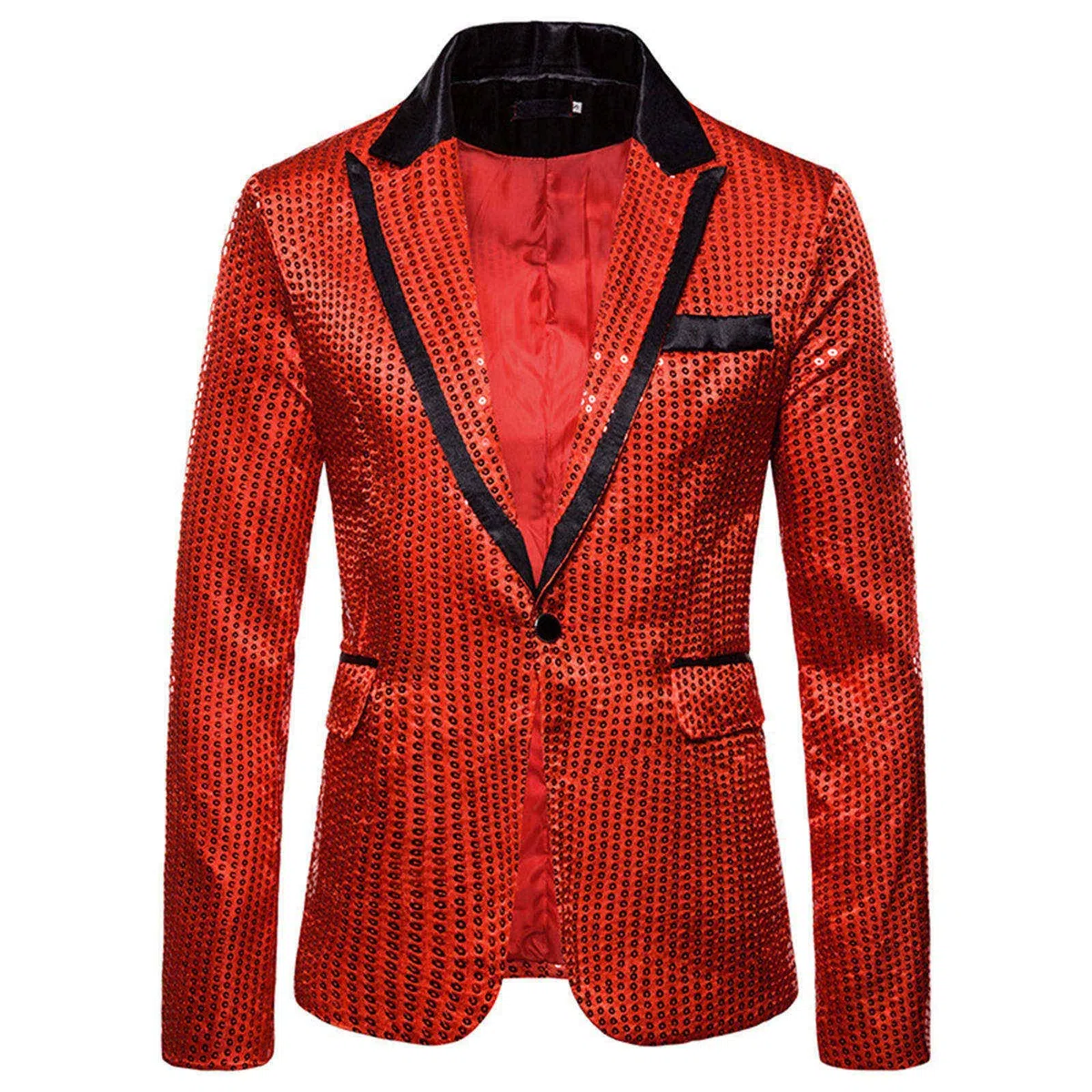 Giacca con brillantini, da uomo, per matrimoni, feste, paillettes, slim fit, un bottone, per smoking, da uomo, per feste, per il tempo libero, per lo sport all'aria aperta