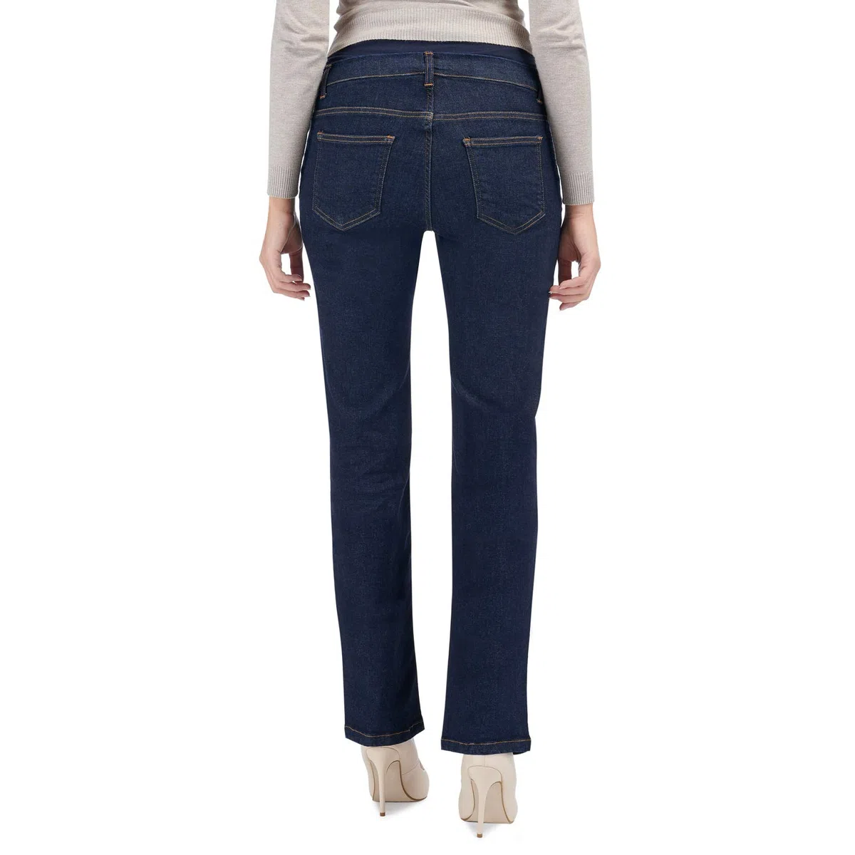 MAMAJEANS Passy - Jeans Donna Premaman Gamba Dritta, Pantaloni Gravidanza Straight Vintage Style - Made in Italy