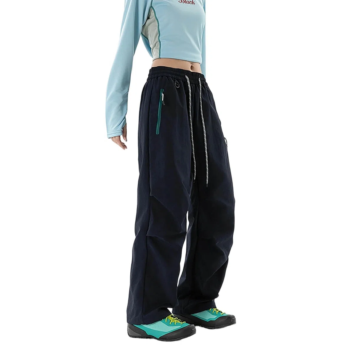 Generico Pantaloni Casual da Donna Prodotti Category con Tasche con Zip e Taglio Ampio per Viaggi all'aperto Cargo Trekking Pants Senza restrizioni