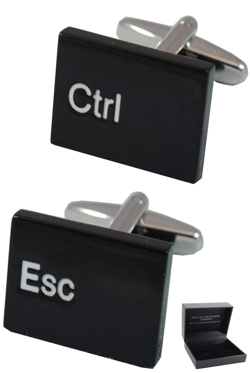 COLLAR AND CUFFS LONDON - Premium Cufflinks with Gift Box - Designer Cufflinks for Men - Solid Brass - Technology Designs