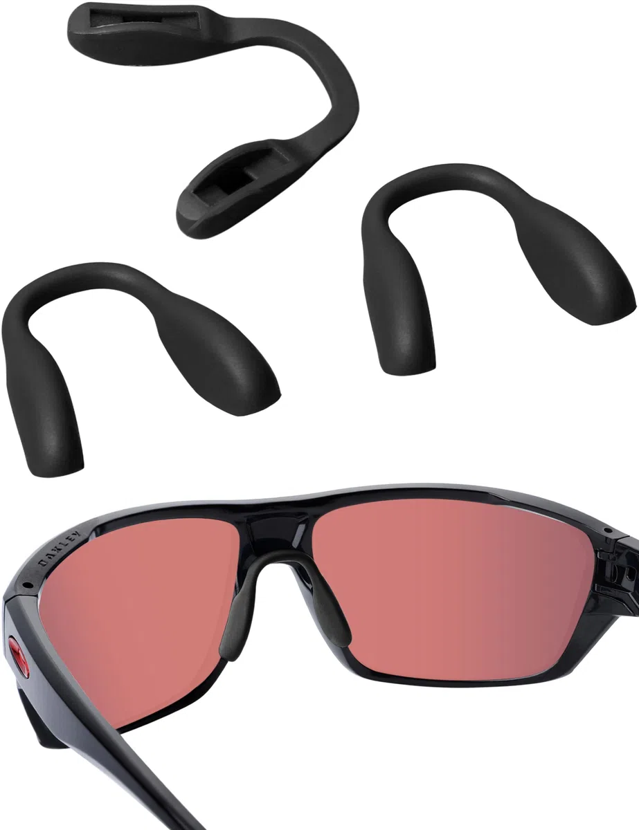 Acefrog 3 Pezzi Aggiornati Naselli per Occhiali da Sole Oakley Split Shot OO9416, Crossrange OO9371, Targetline OO9397 OO9398, Pezzo Naso da Inserire, Nasello Antiscivolo, Nero