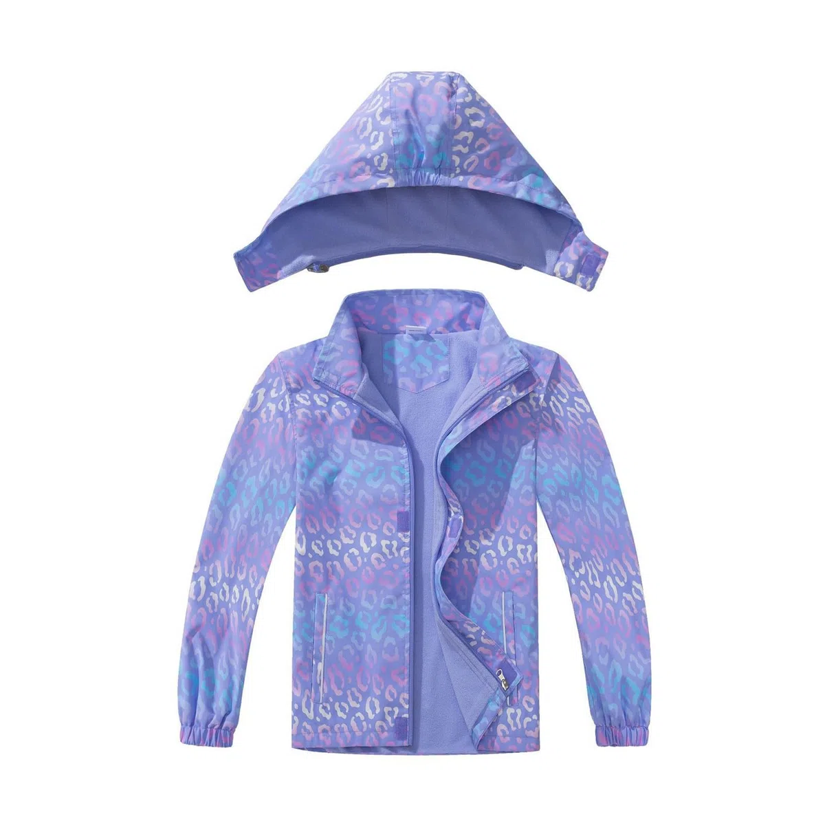 Generisch 2026 Giacca Traspirante da Bambina Antivento Leggera con Cerniera Cappotto Bambino 3-12 Anni Tutte le Stagioni, Active Wear, Lilla, 11-12Years