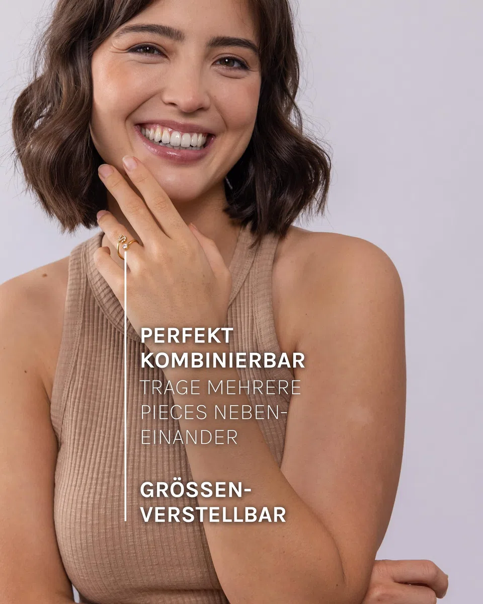 Purelei® Anello con lettere – Anello da donna in acciaio inox durevole – Anelli impermeabili – Anelli regolabili dalla taglia 50 alla 60 – Gioielli alla moda per il tuo look personalizzato