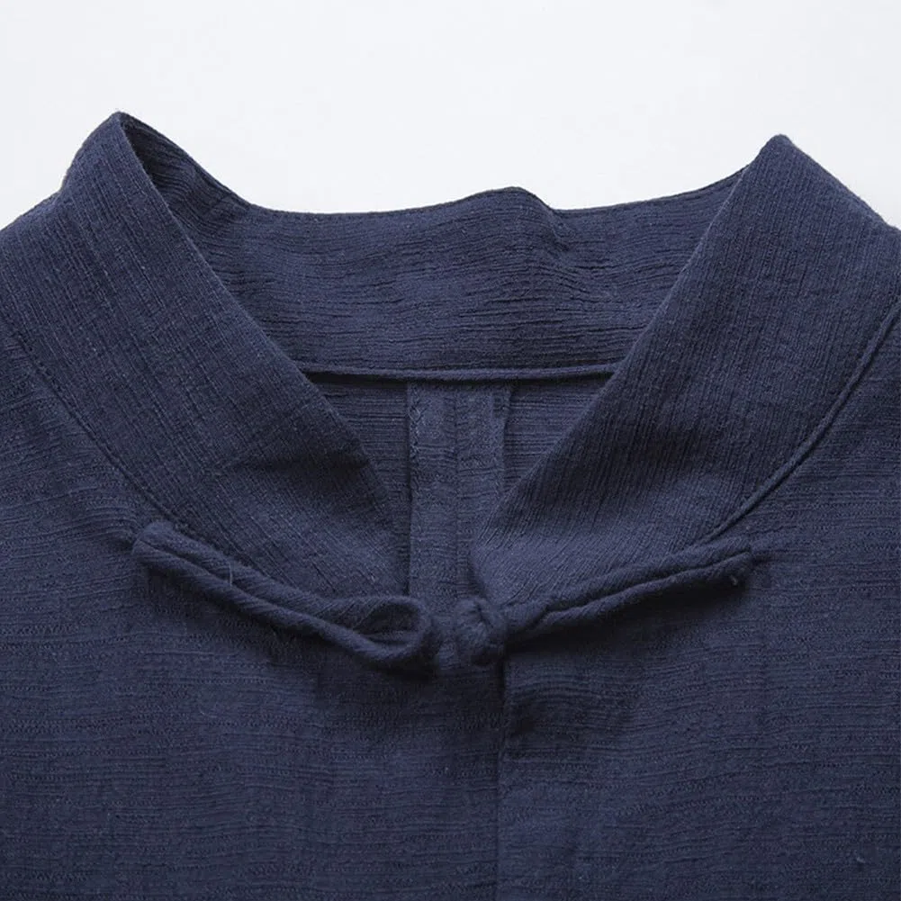 Giacca uniforme cinese da uomo, giacca tradizionale per kung fu tai chi, camicia a maniche lunghe, vari colori