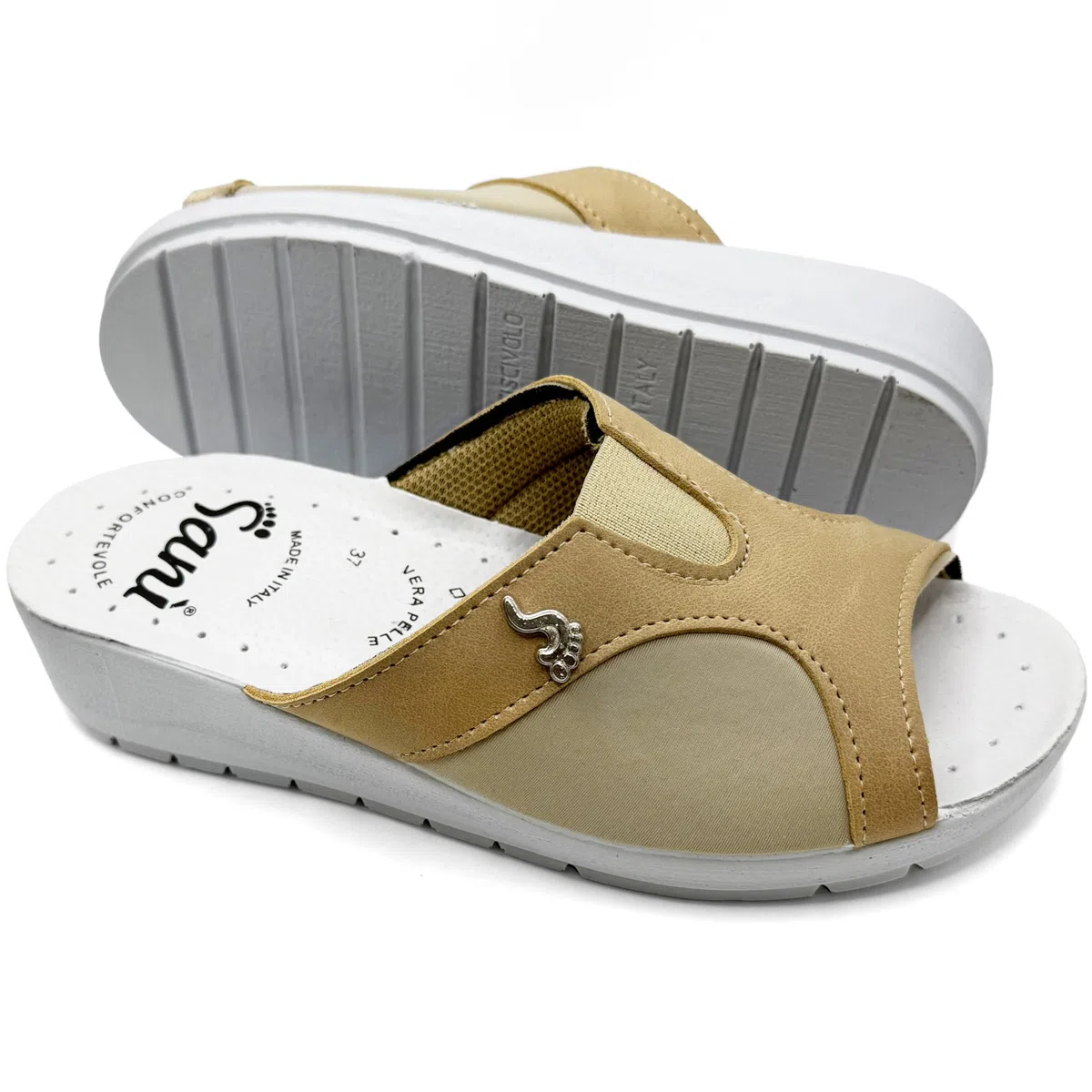 Sani' Ciabatta Donna Aperta Automodellante X Alluce Valgo Comfort Comode Traspiranti Pantofola Sanitaria Ospedale Casa Correttore