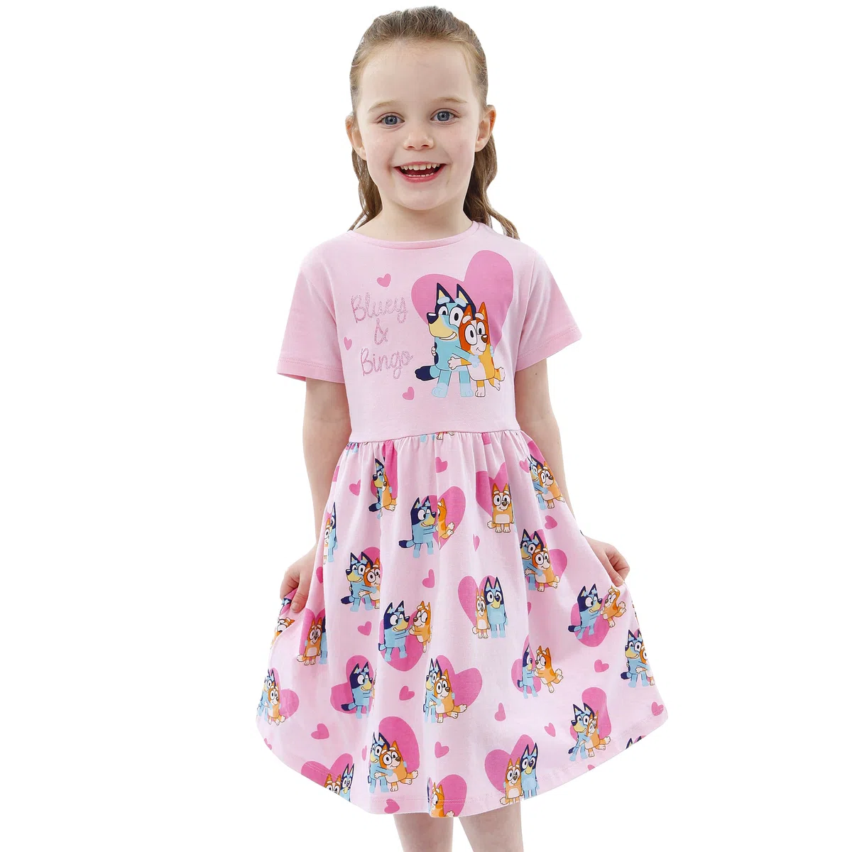 BlueY Vestito Bingo Vestito Estivo Ragazza | Glitter Abiti da Bambina | Cotone Abbigliamento Ragazza