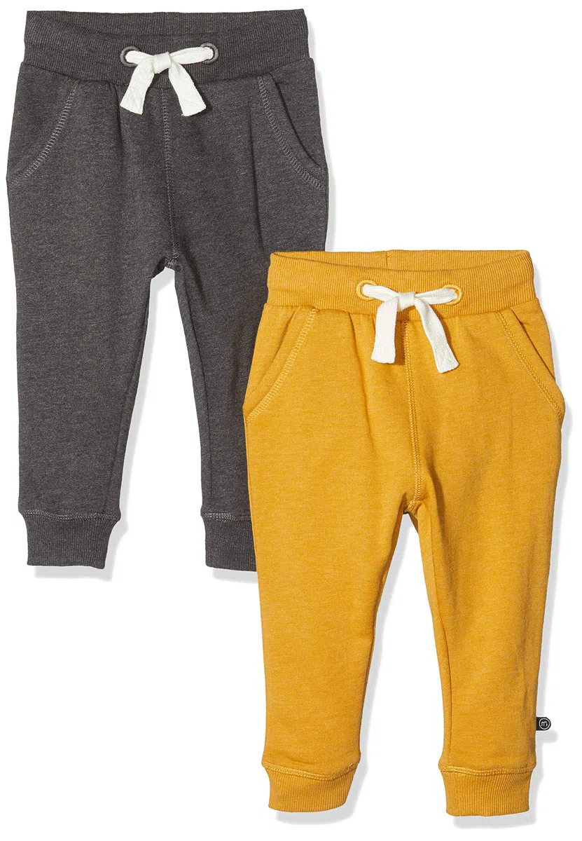 Boys Confezione da 2 Pantaloni della Tuta – Pantaloni Jogger in Morbido Cotone con Vita Elastica, Coulisse, Polsini a Coste e Tasche, Pantaloni Casual da Bambino per Tutti i Giorni