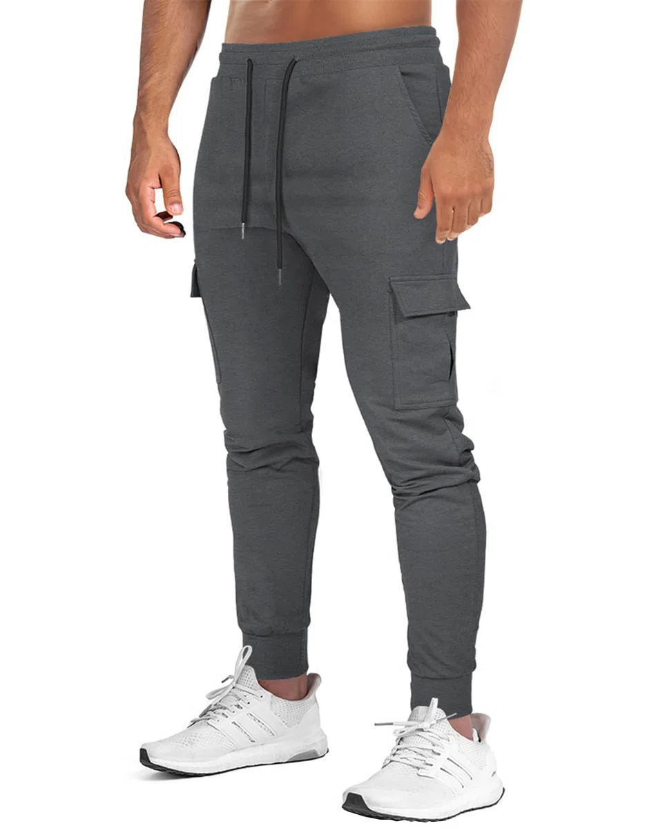 Suwangi Pantaloni Tuta da Jogging Uomo Pantaloni Cargo Joggers Palestra Sportivi Allenamento Cotone Slim Fit Comodi Elastico in Vita con Tasche Multiple