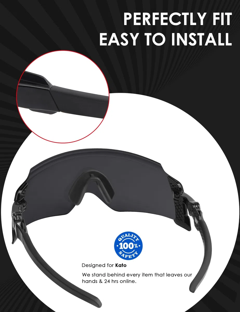 BlazerBuck Cuscinetti auricolari di ricambio per occhiali da sole Oakley Kato OO9455, nero e nero., 0