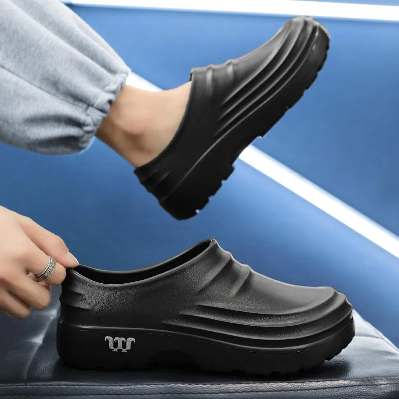 MEIAGDT Scarpe da Cucina Antiscivolo da Uomo e da Donna, Scarpe da Cuoco Resistenti all'olio e Impermeabili con Suola in Gomma Antiscivolo, Zoccoli da Uomo