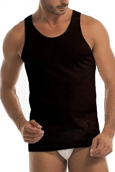 Generico 3pz Canotta Spalla Larga,Maglia Intimo Uomo,100% Cotone Pettinato