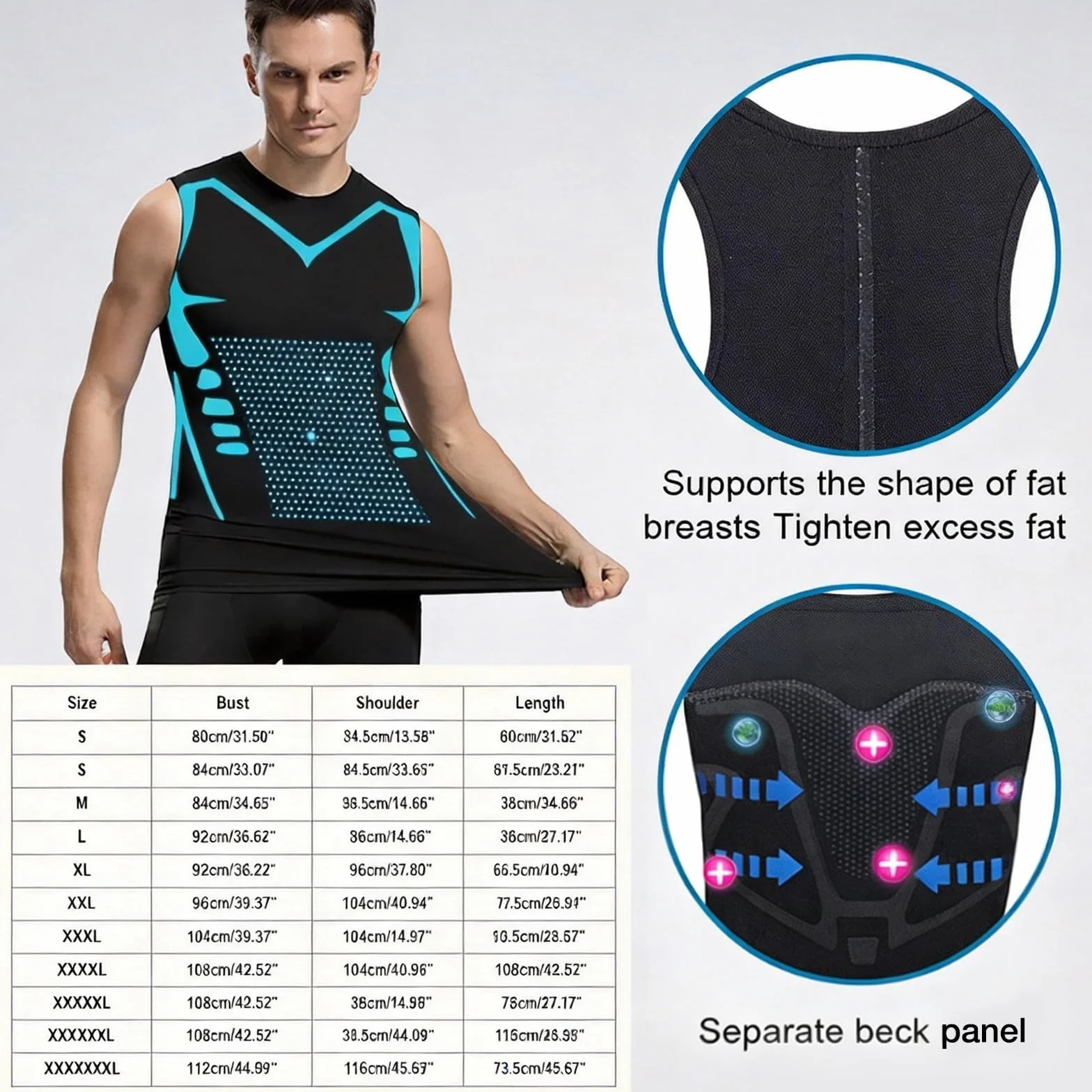 3pc Canottiera Compressione Uomo Maglia Contenitiva Snellente Modellante Pancia Dimagrante Canotta Corsa Running Traspirante Canotte Palestra Shapewear Intimo Senza Maniche Tank Bodybuilding Fascia