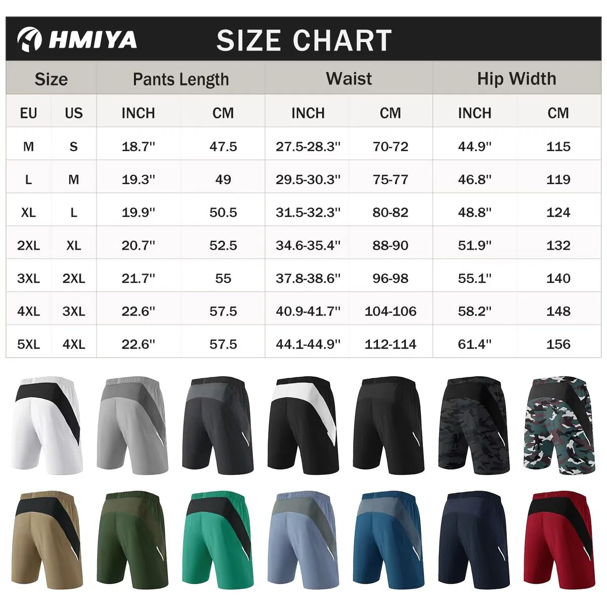 HMIYA Pantaloncini Running Uomo Leggero Sportivi Shorts Asciugatura Veloce Palestra Corsa Calzoncini con Tasca con Cerniera