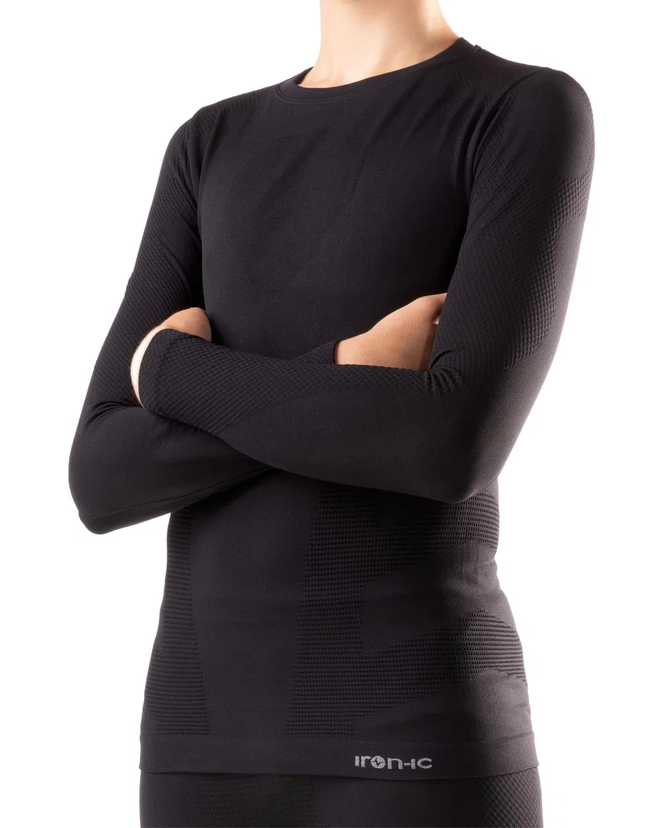 Iron-Ic - T-Shirt Bambino Maniche Lunghe Thermo Dry Seamless Traspirante con Tecnologia I-Soft - Comfort Termico e Fitting Slim - Art. 201776