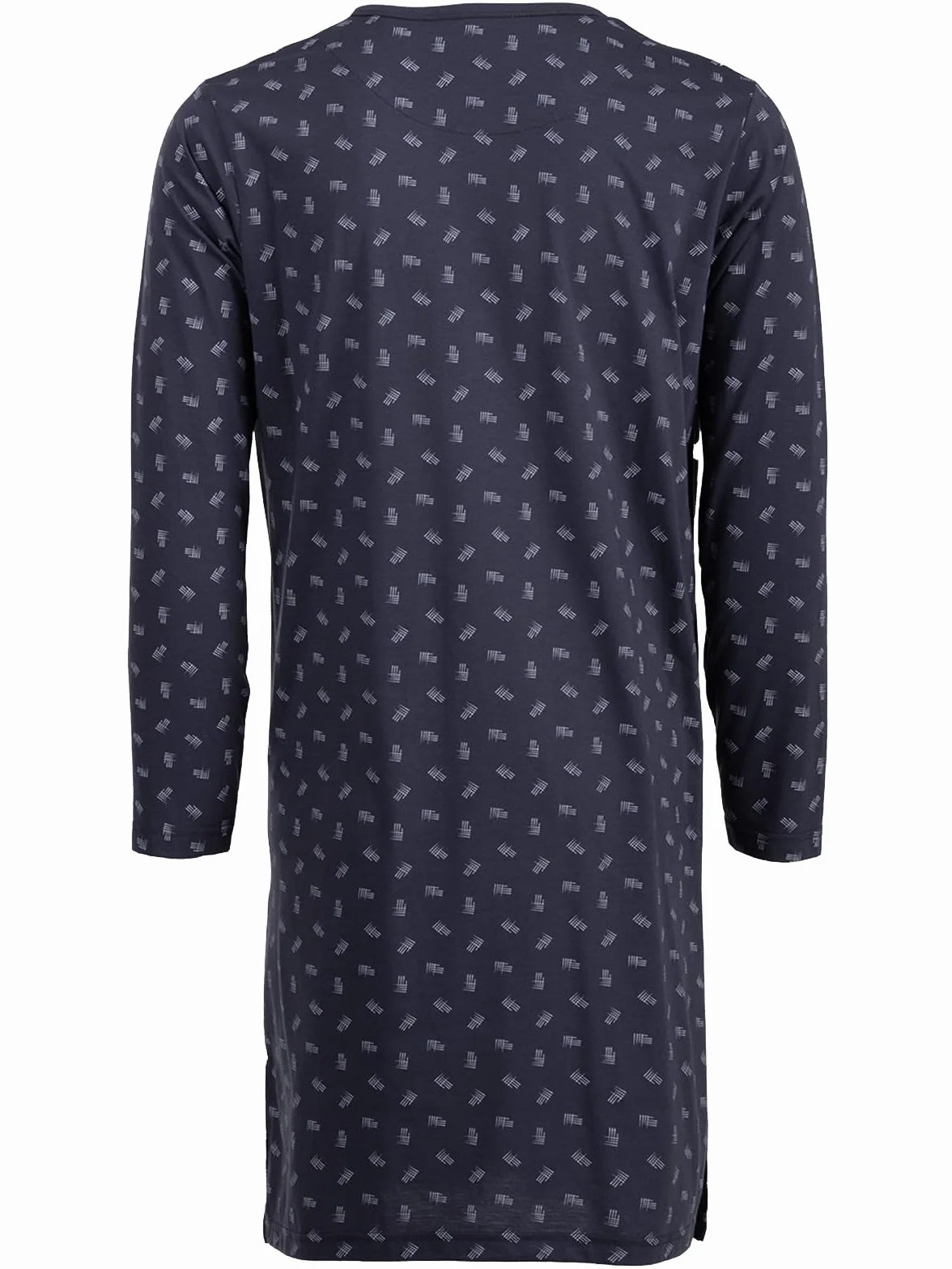 Camicia da notte da uomo a maniche lunghe con tasca sul petto con abbottonatura taglia M-3XL