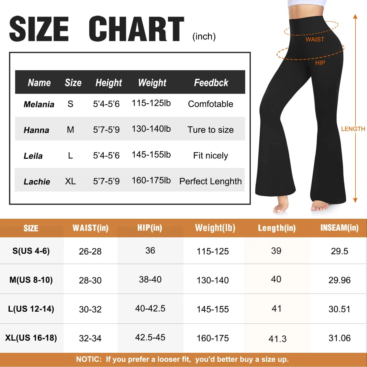 FuelMeFoot Flared Leggings da donna a vita alta, opachi, leggings sportivi lunghi con controllo della pancia, pantaloni da yoga, pantaloni da jogging da donna, colore nero, per palestra, pilates e uso