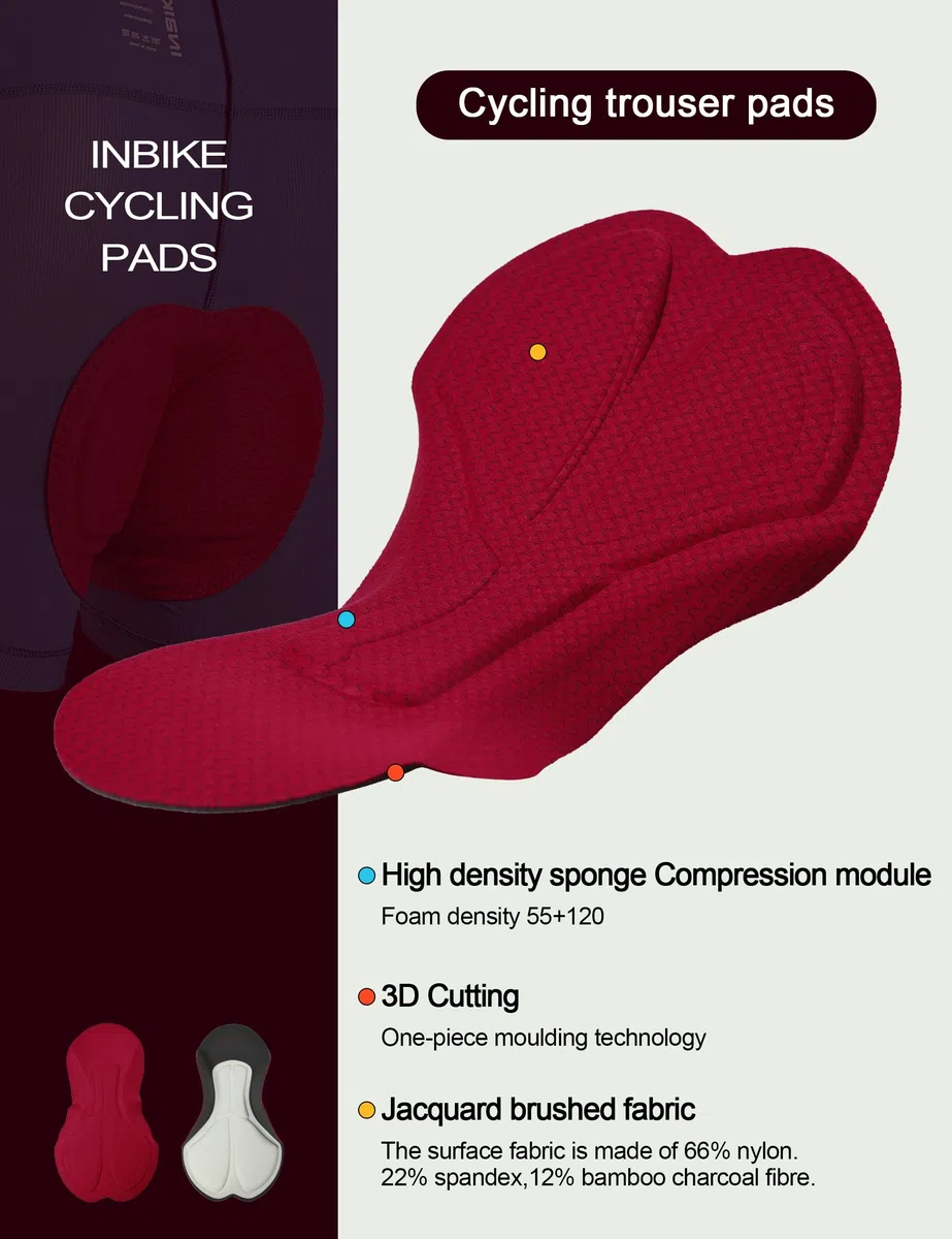 INBIKE Pantaloncini Ciclismo Uomo Intimo Ciclismo con Fondello Pantaloncini Bici Imbottiti Gel Traspirante Boxer Bici Biancheria Mutande MTB