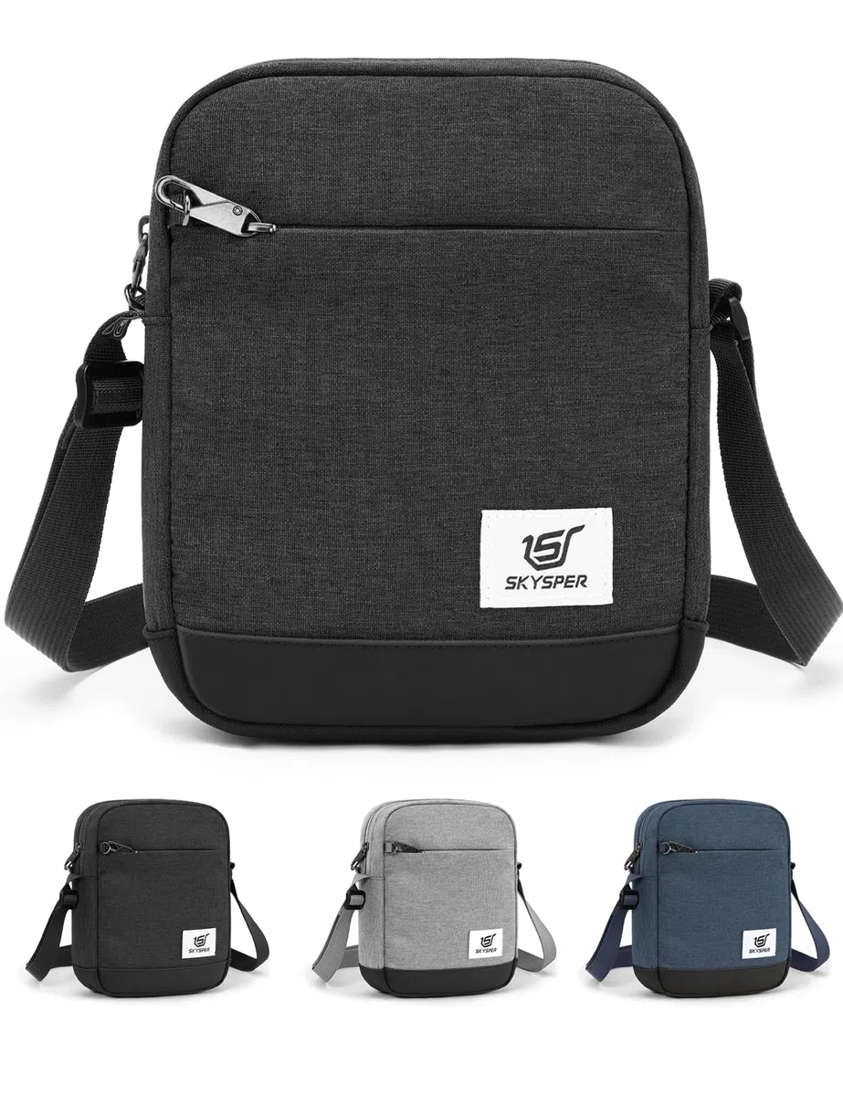 SKYSPER URBANX3 Borsello Tracolla Uomo Piccolo - Antiscippo, Borsa Messenger