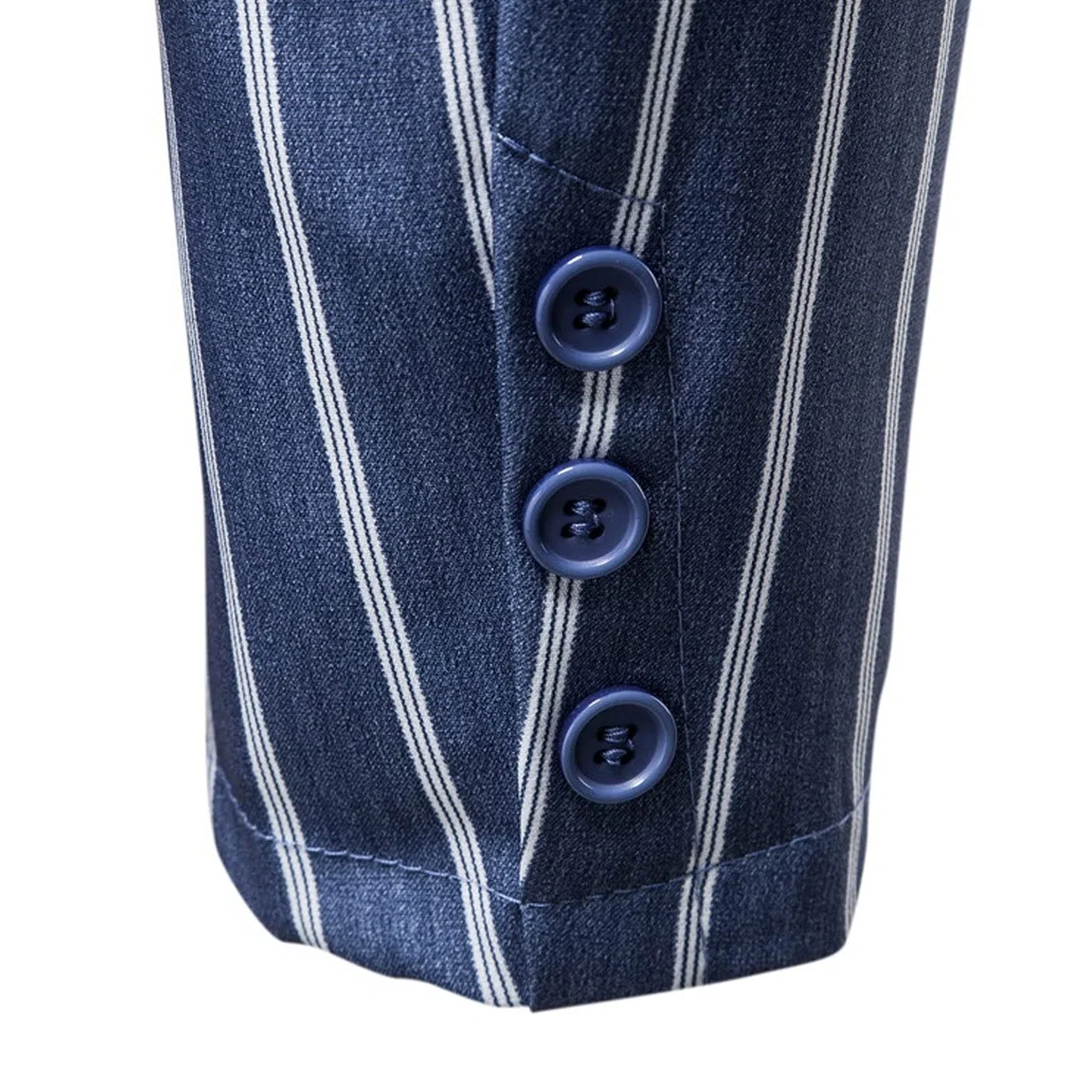 Giacca a righe da uomo, giacca casual a righe casual da lavoro, elegante giacca gessata slim fit, blazer elasticizzato a due bottoni, elegante abiti quotidiani, leggero abbigliamento da lavoro