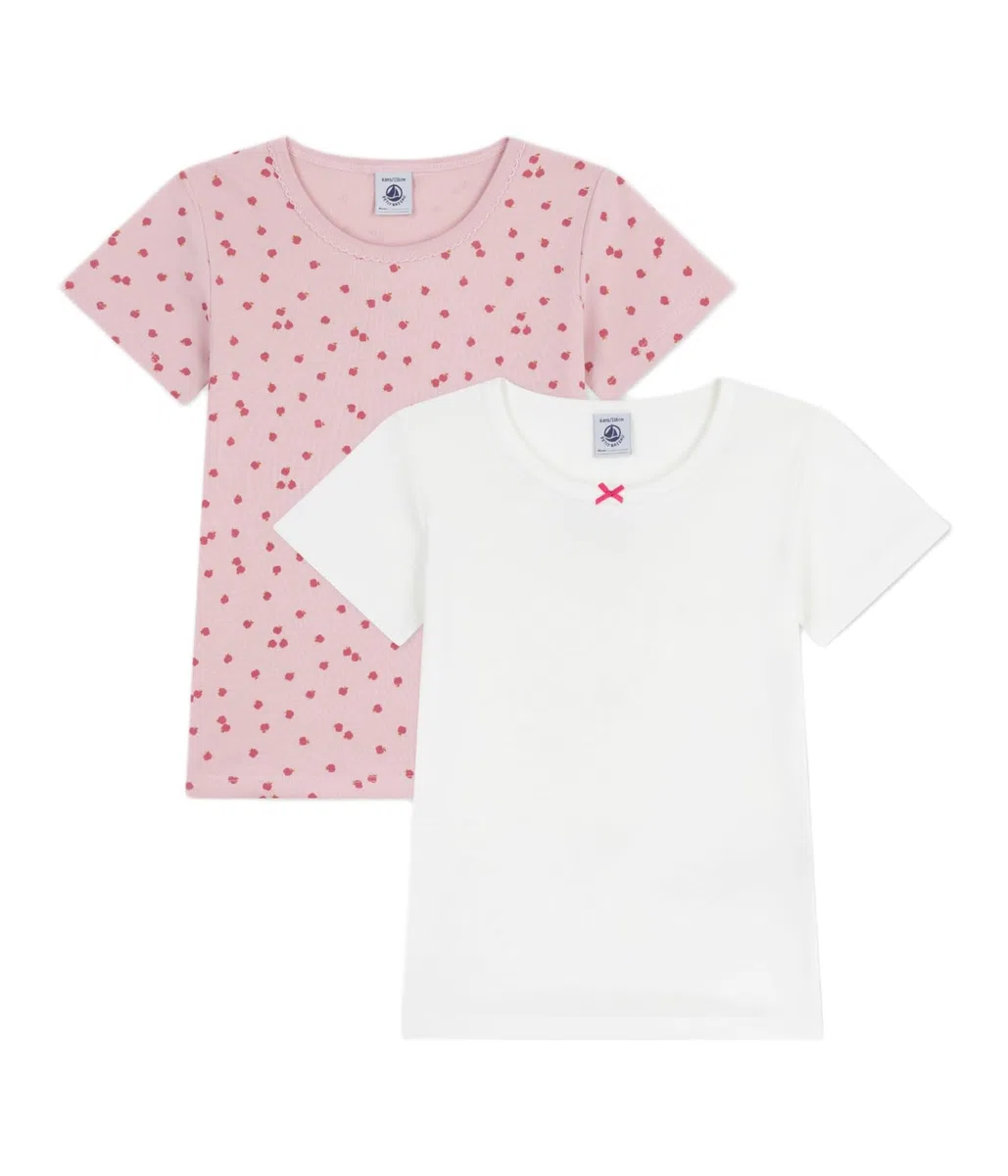 Petit Bateau 2 TS MC Po Biancheria Intima Giorno Bambine e Ragazze (Pacco da 2)