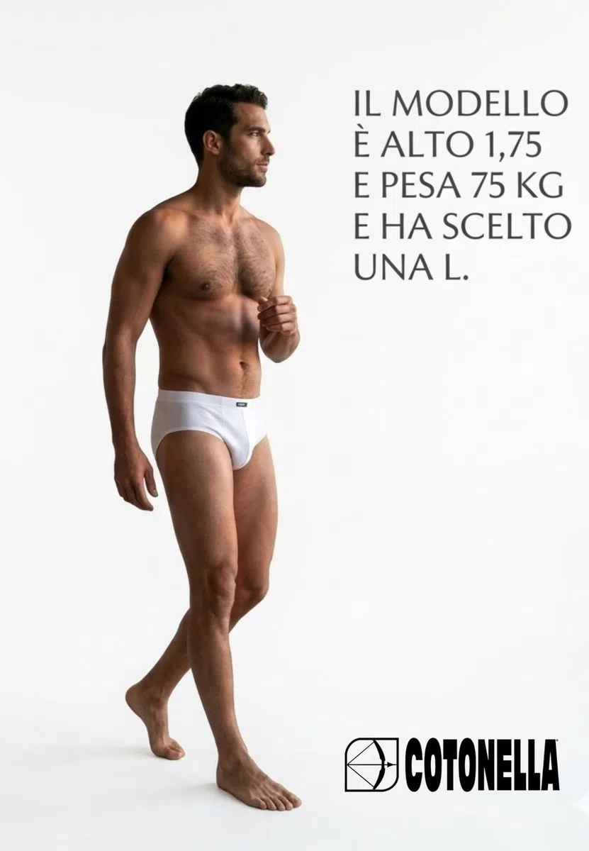 COTONELLA - Slip Uomo Cotone Morbido e Traspirante, Confezione da 4, Elastico Interno, Design Classico, per Uso Quotidiano, Extra Comfort da S a 3XL