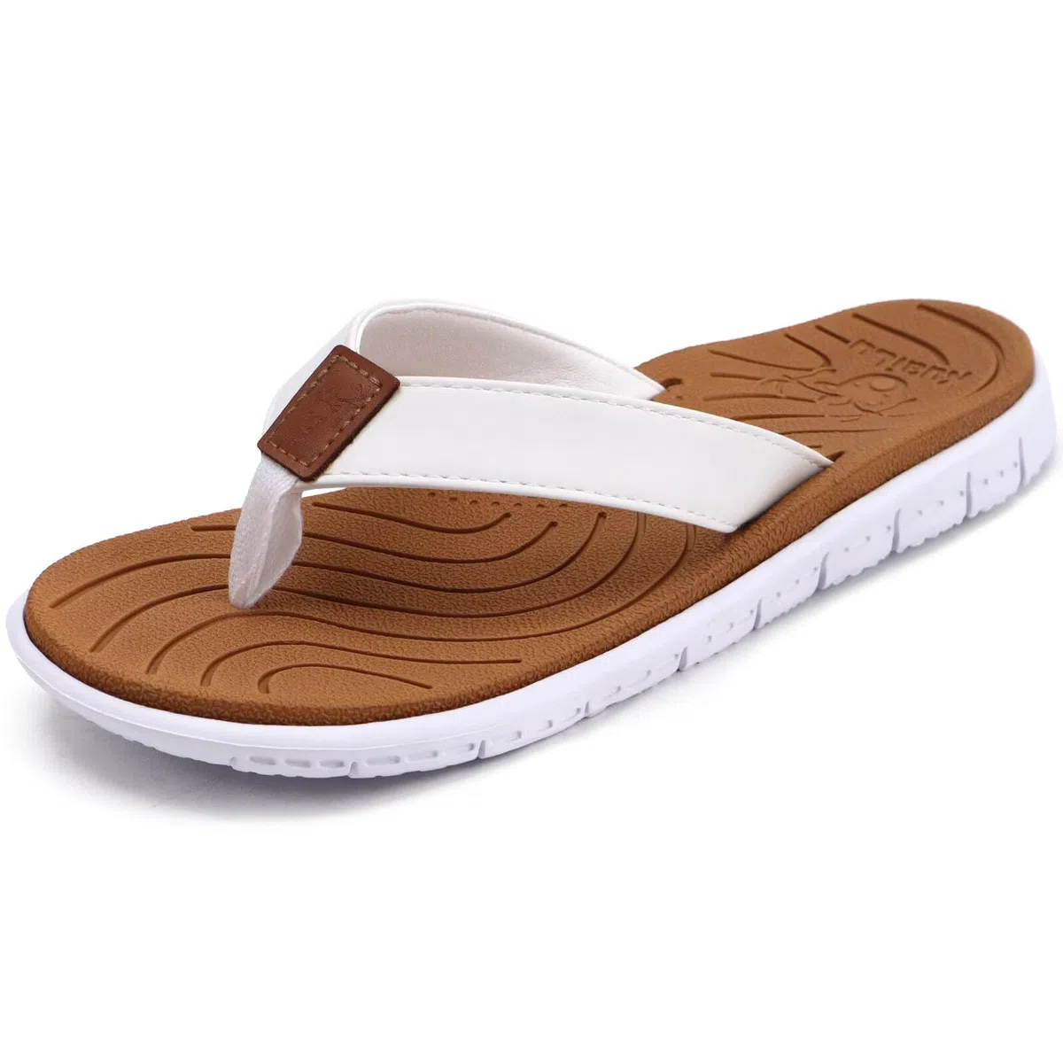 KuaiLu Infradito Donna Moda Estive Comode Pelle Ciabatte Supporto Arco Plantare Spiaggia Piscina Sandali Mare Leggere Antiscivolo Gomma Suole