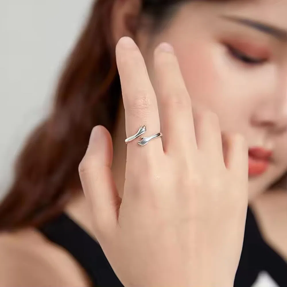 Anello da Donna in Argento Sterling 925 Anello Ispirazionale e d'amore per Moglie Figlia Mamma Fidanzata Amica Dimensione Regolabile Anelli