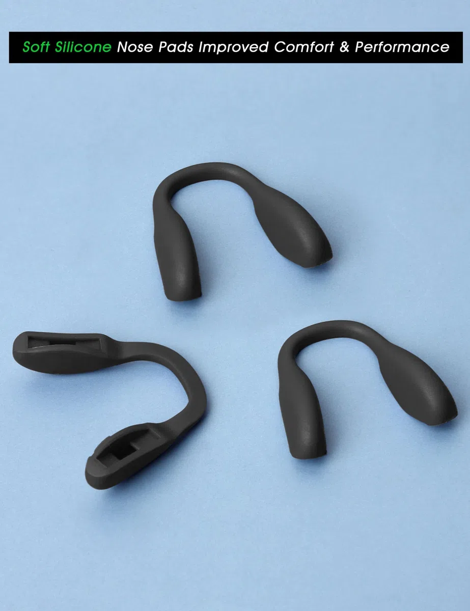 Acefrog 3 Pezzi Aggiornati Naselli per Occhiali da Sole Oakley Split Shot OO9416, Crossrange OO9371, Targetline OO9397 OO9398, Pezzo Naso da Inserire, Nasello Antiscivolo, Nero